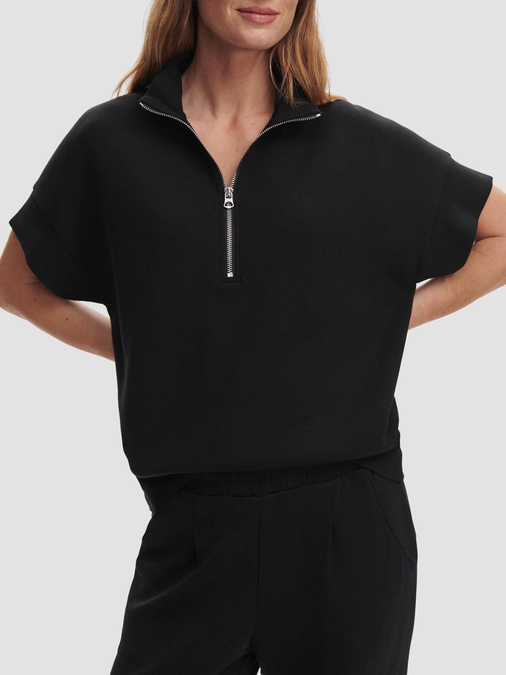 Varley Women's Ritchie Short-Sleeve Half-Zip Pullover - Black | Thumbnail 3