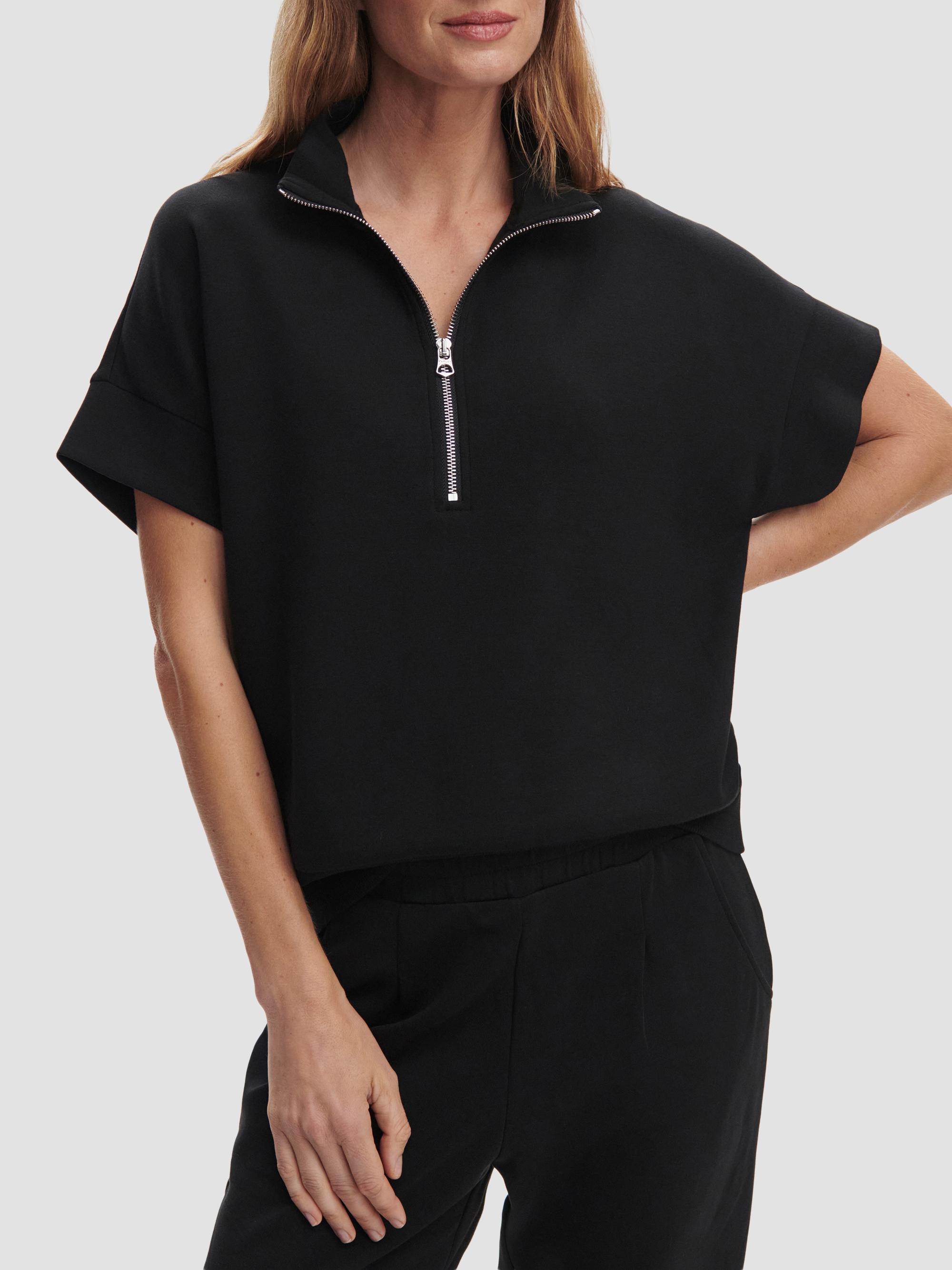 Varley Women's Ritchie Short-Sleeve Half-Zip Pullover - Black | Thumbnail 4