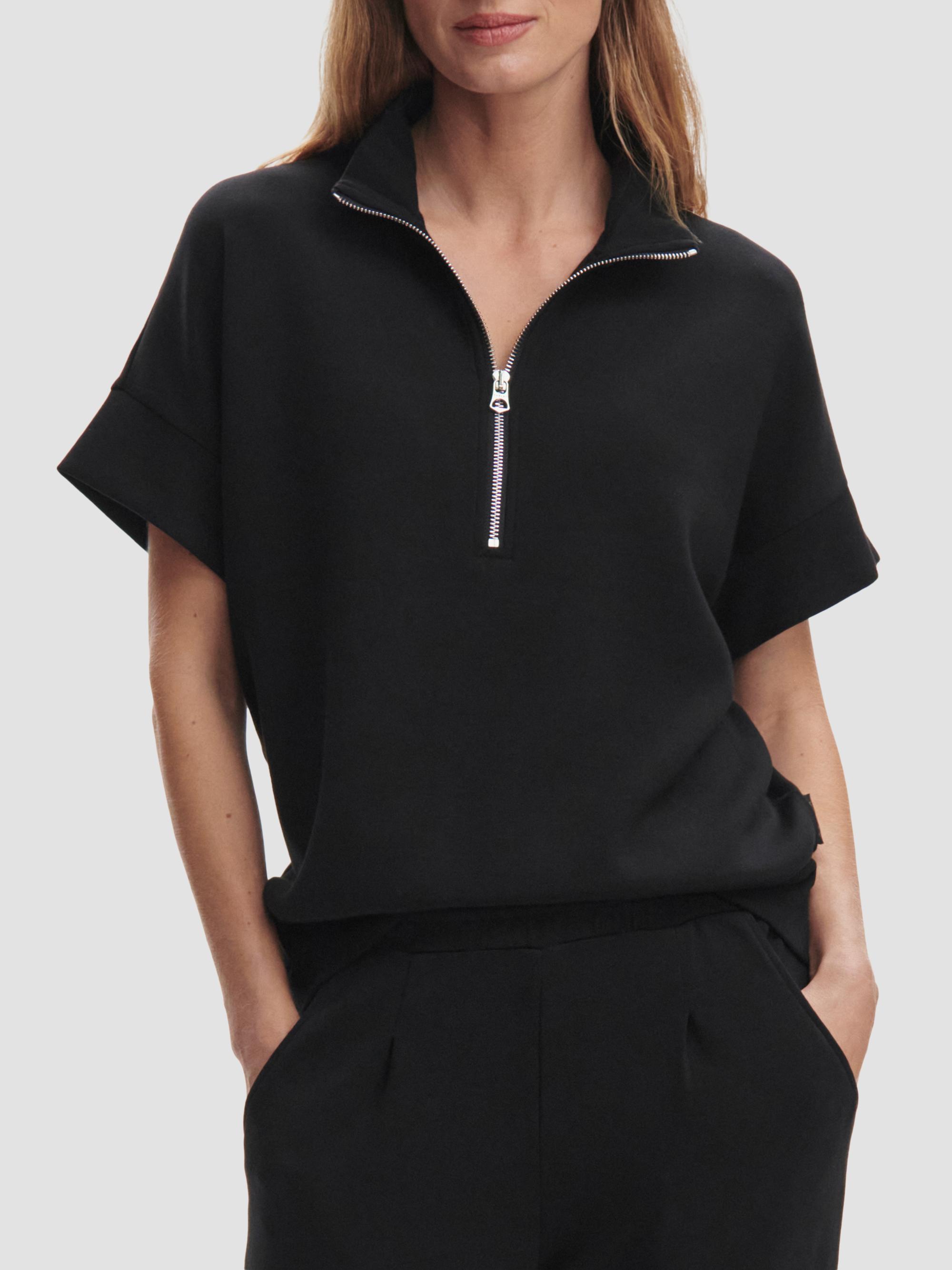 Varley Women's Ritchie Short-Sleeve Half-Zip Pullover - Black | Thumbnail 6