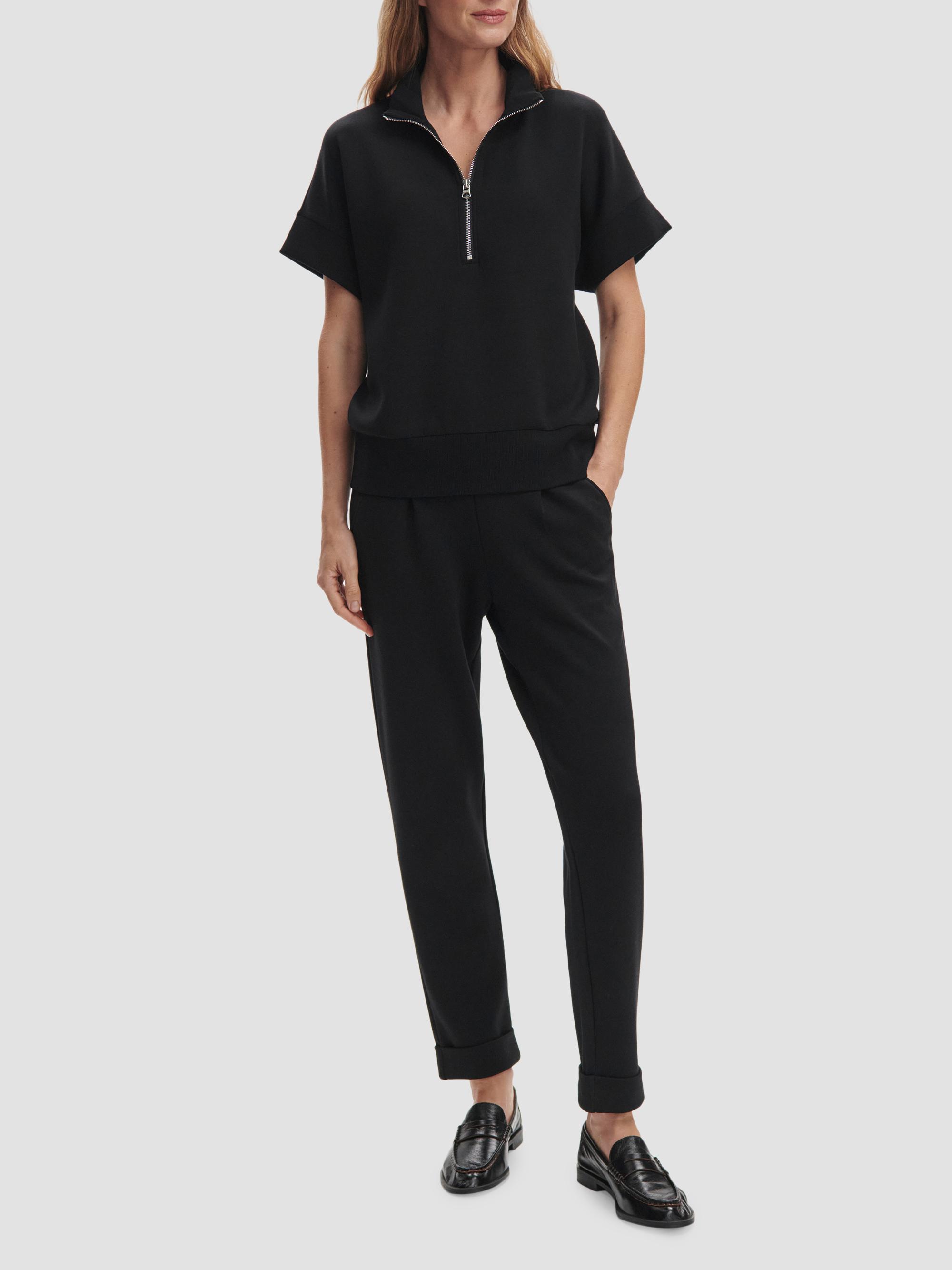 Varley Women's Ritchie Short-Sleeve Half-Zip Pullover - Black | Thumbnail 2