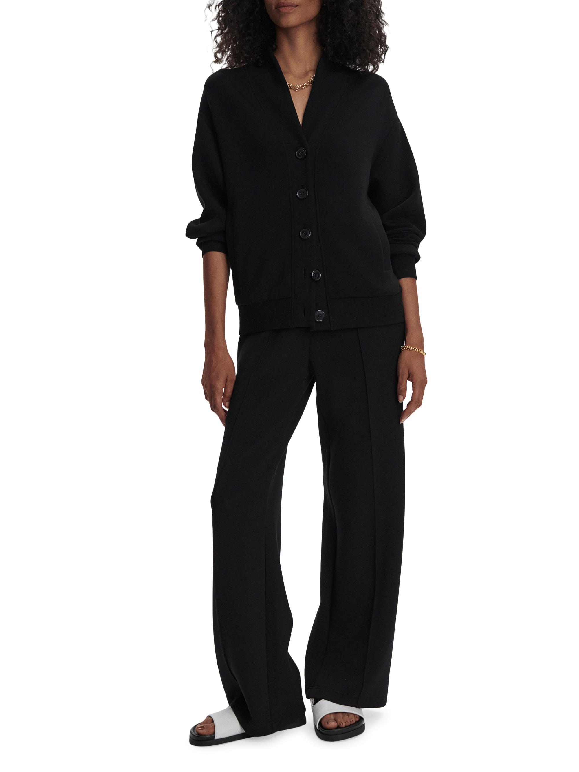 Varley Women's Celeste Doublesoft Cardigan Sweatshirt - Black