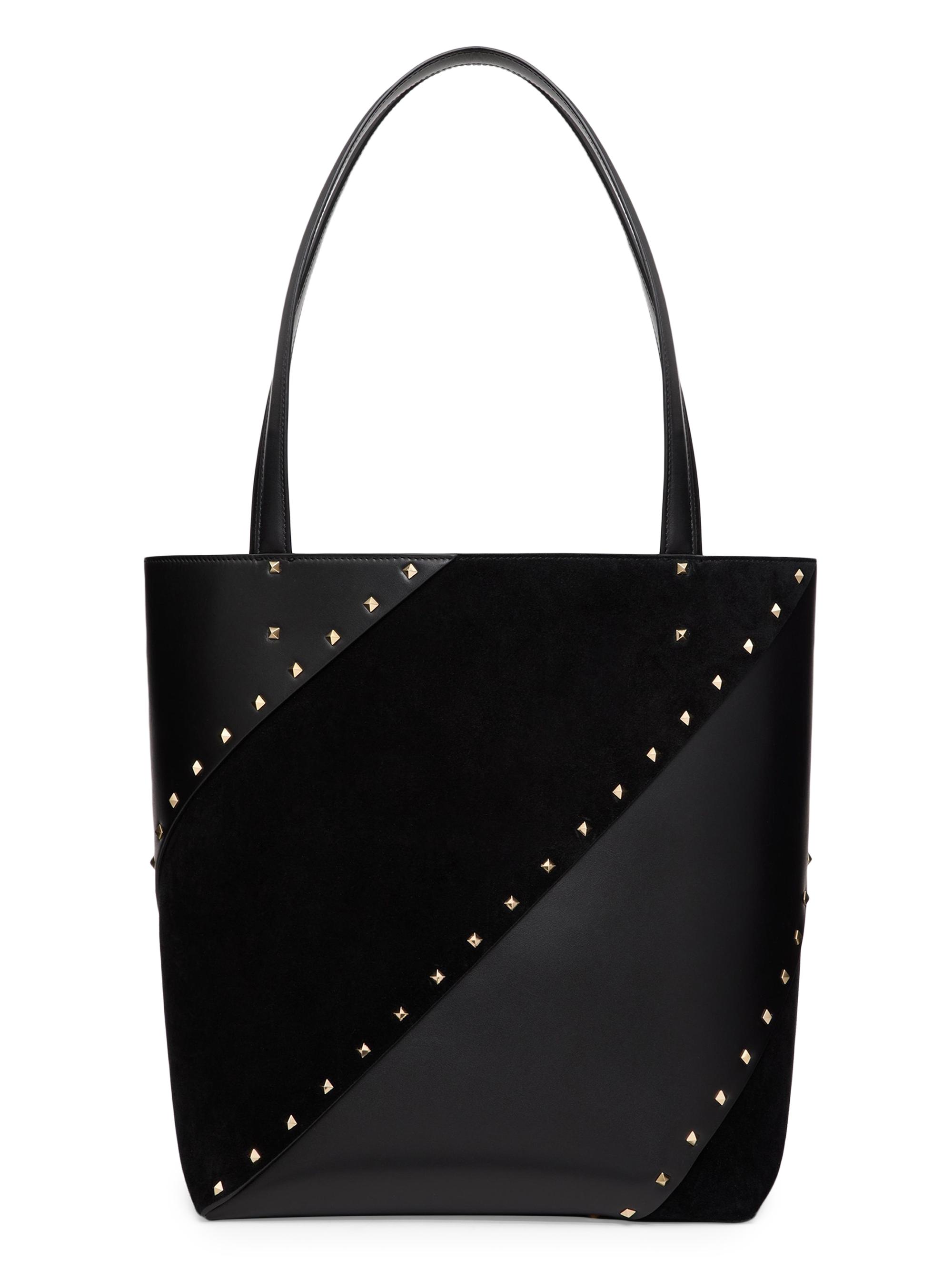 Valentino Garavani Women's Rockstud Wispy Shopping Bag in Calfskin and Suede - Black