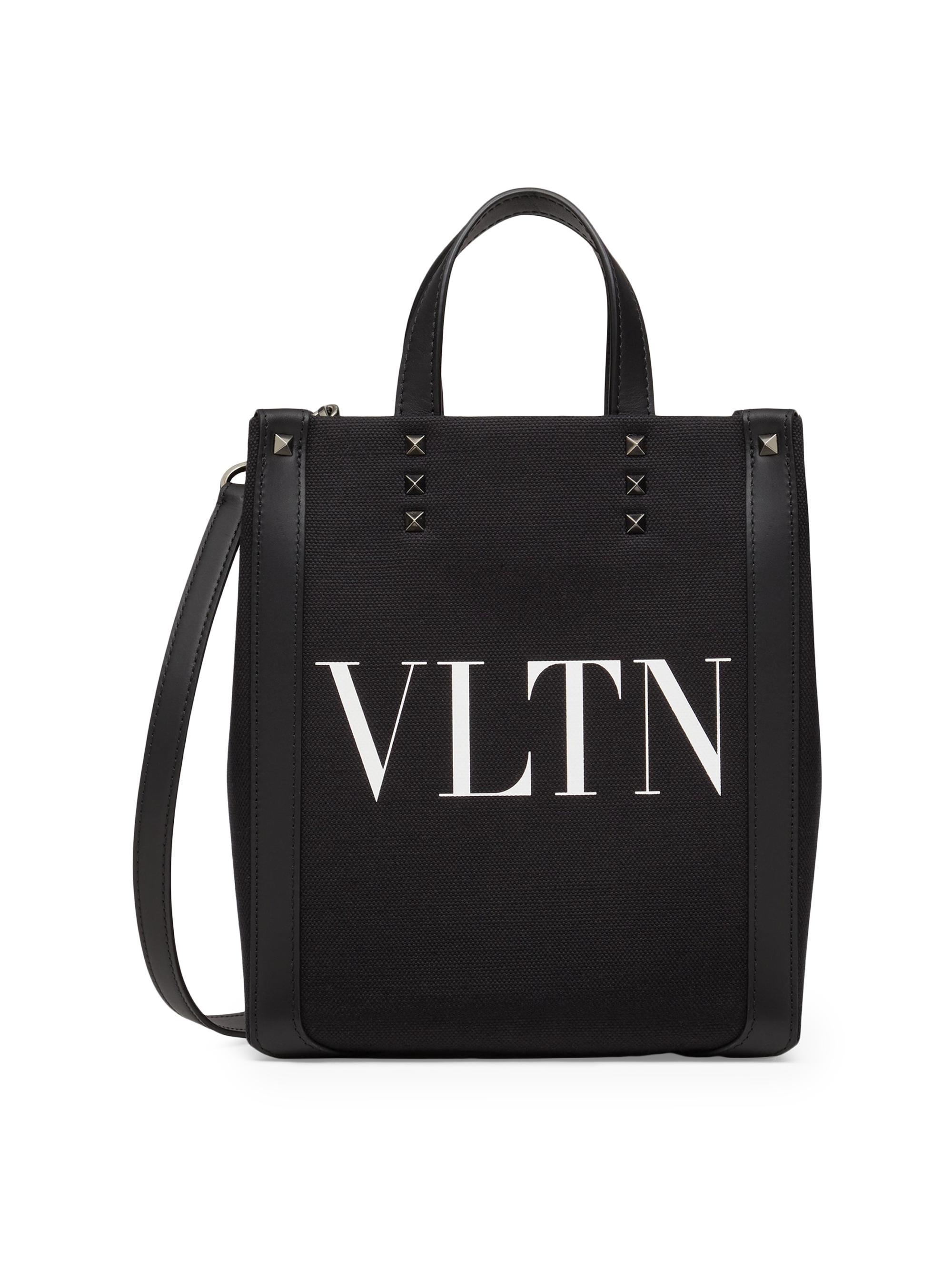 Valentino Garavani Men's Ecolab Mini Canvas Shopper - Black White