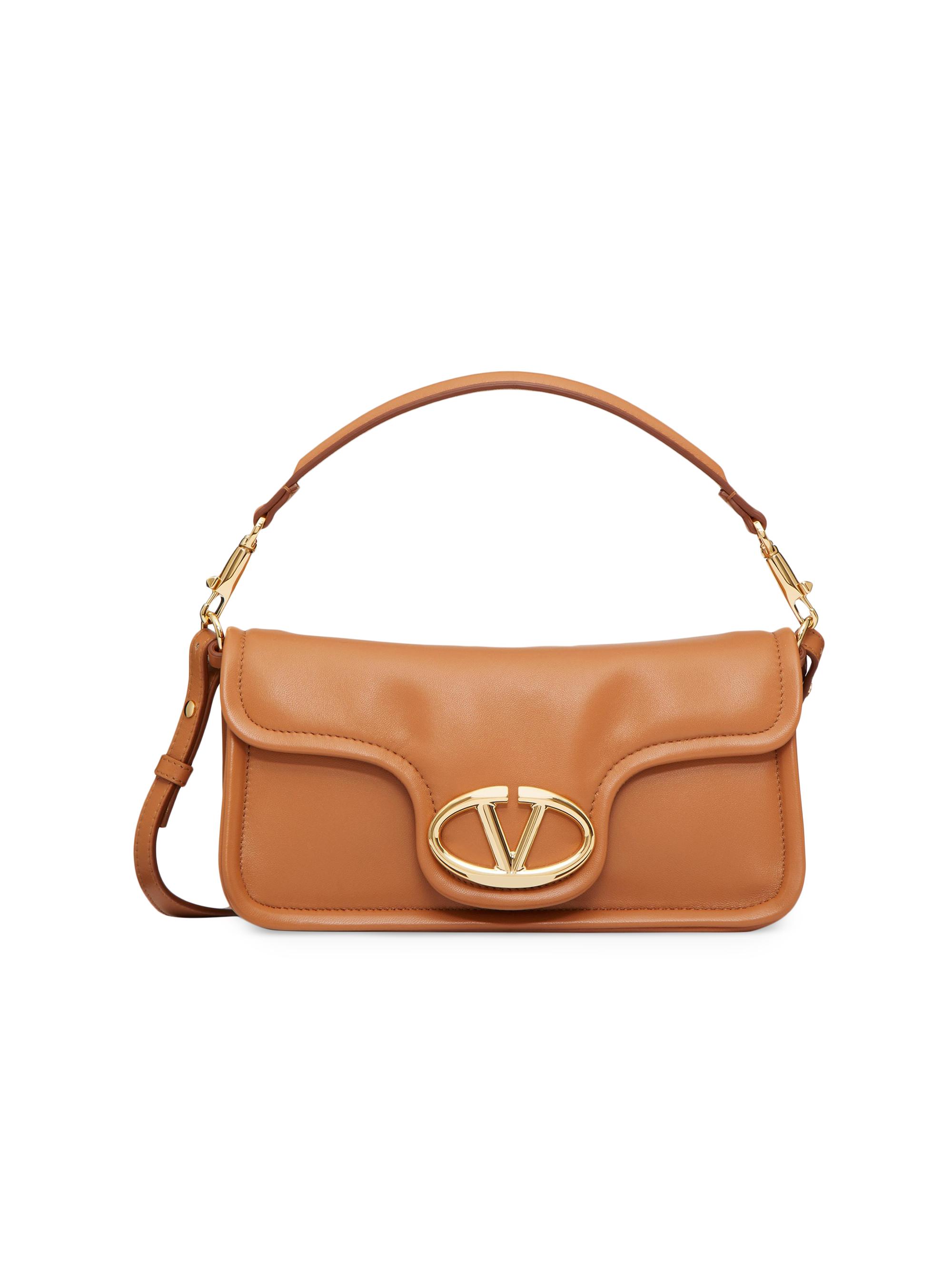 Valentino Garavani Women's VLogo 1960 Nappa Leather  Shoulder Bag - Almond