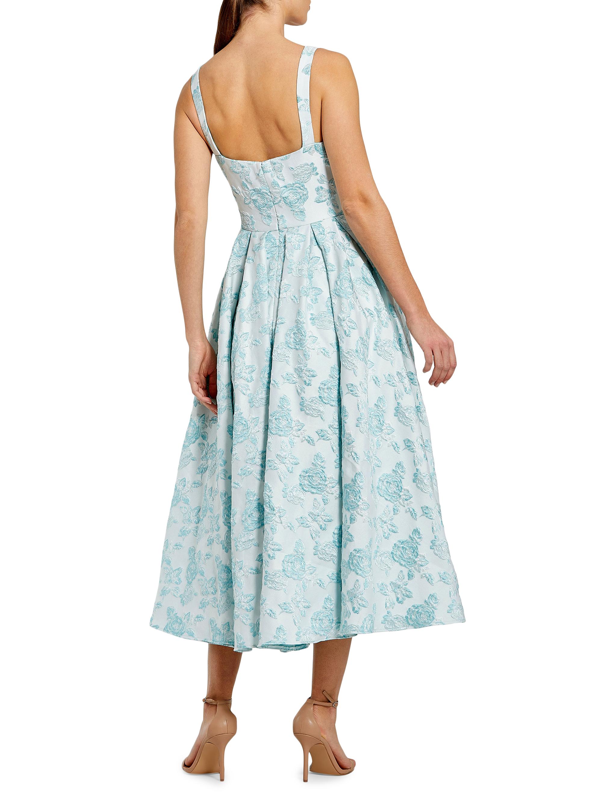 Mac Duggal Cocktail Bow Floral Brocade Fit & Flare Midi-Dress | Saks Fifth  Avenue