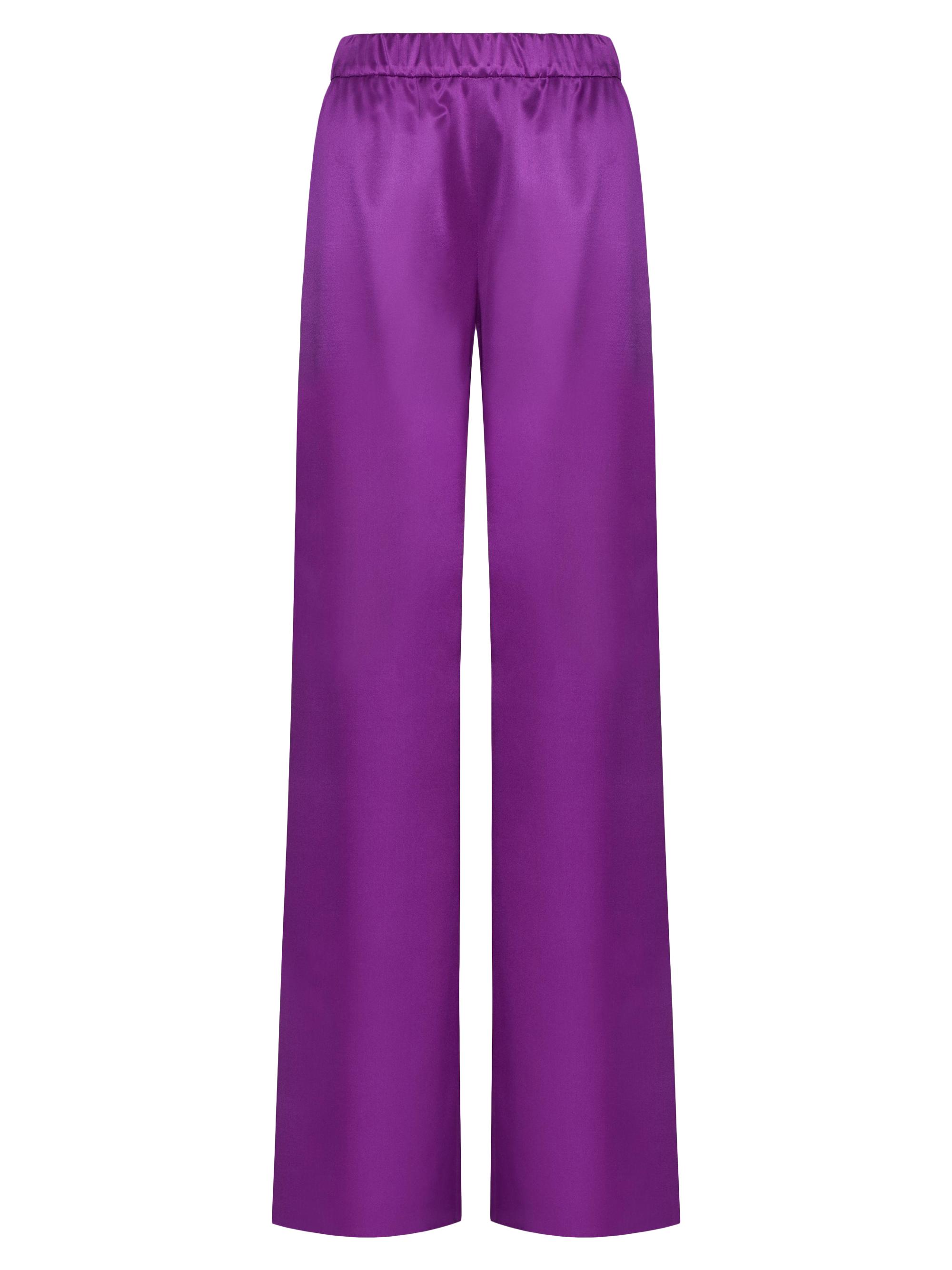Valentino Garavani Women's Satin De Soie Pants - Violet