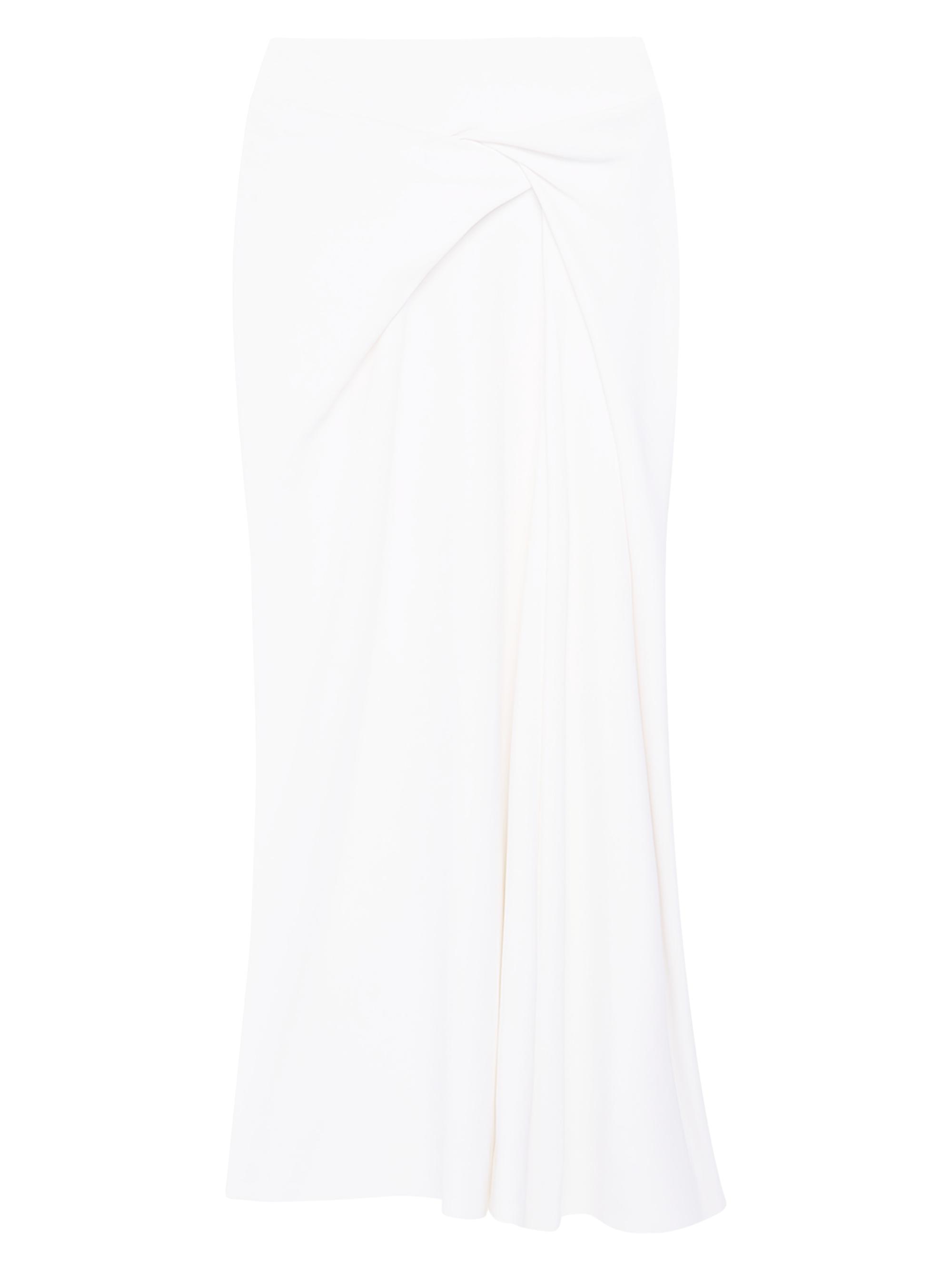 Another Tomorrow Women's Asymmetrical Twist Skirt - Off White