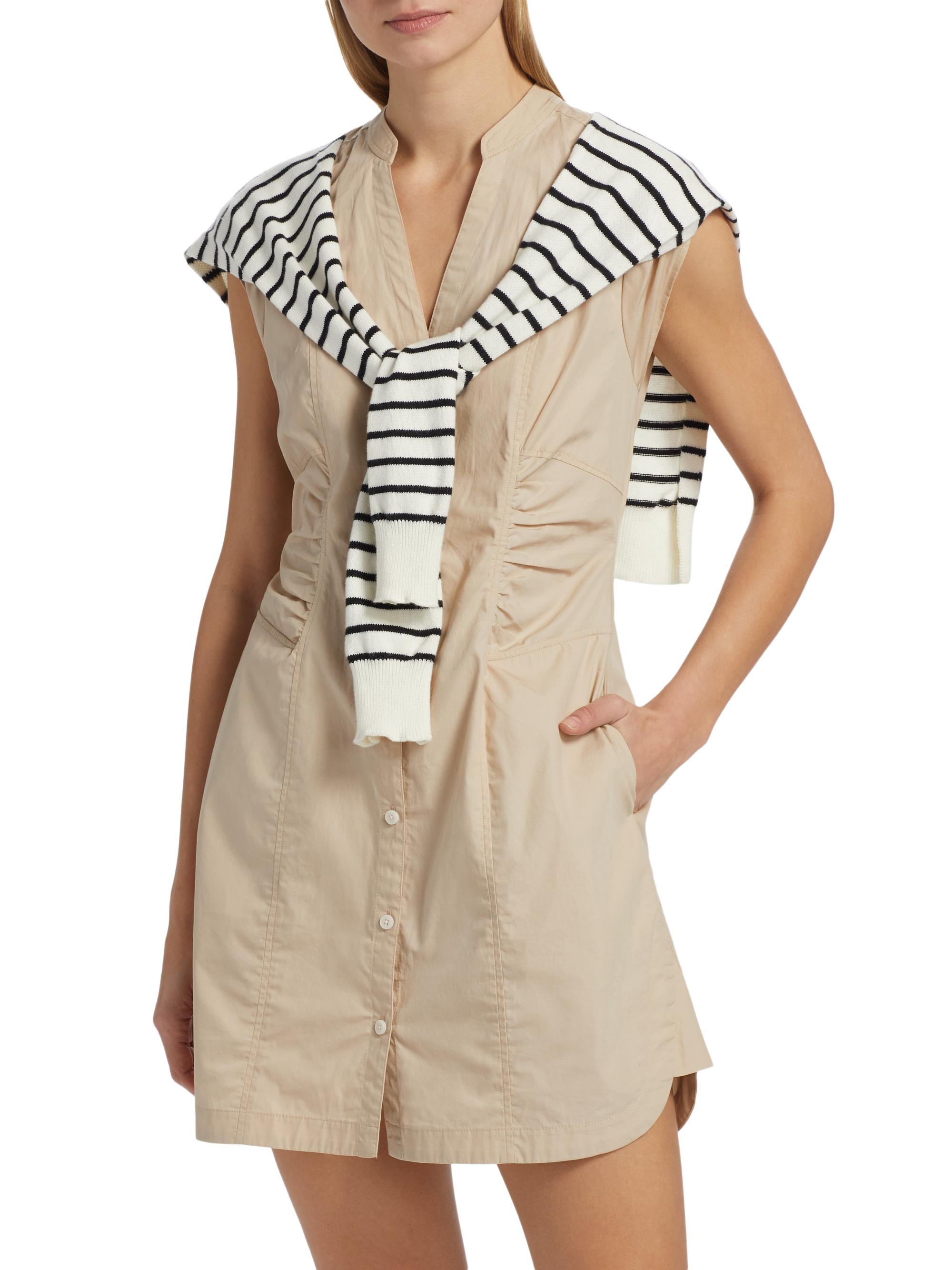 Derek Lam 10 Crosby Lotte Mixed Media Shift Minidress | Saks Fifth Avenue