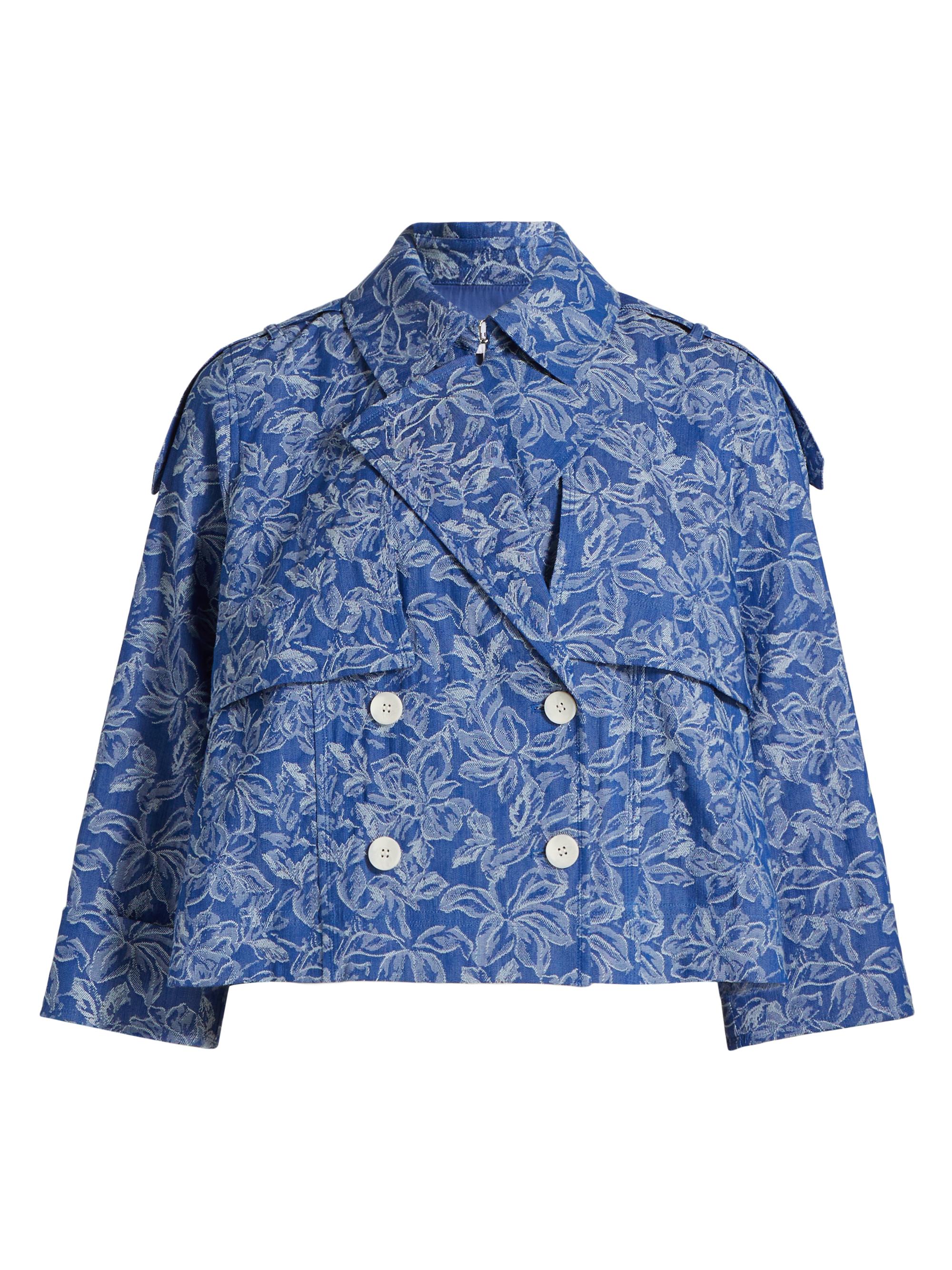 Derek Lam 10 Crosby Women's Elijah Cropped Trench Jacket - Indigo