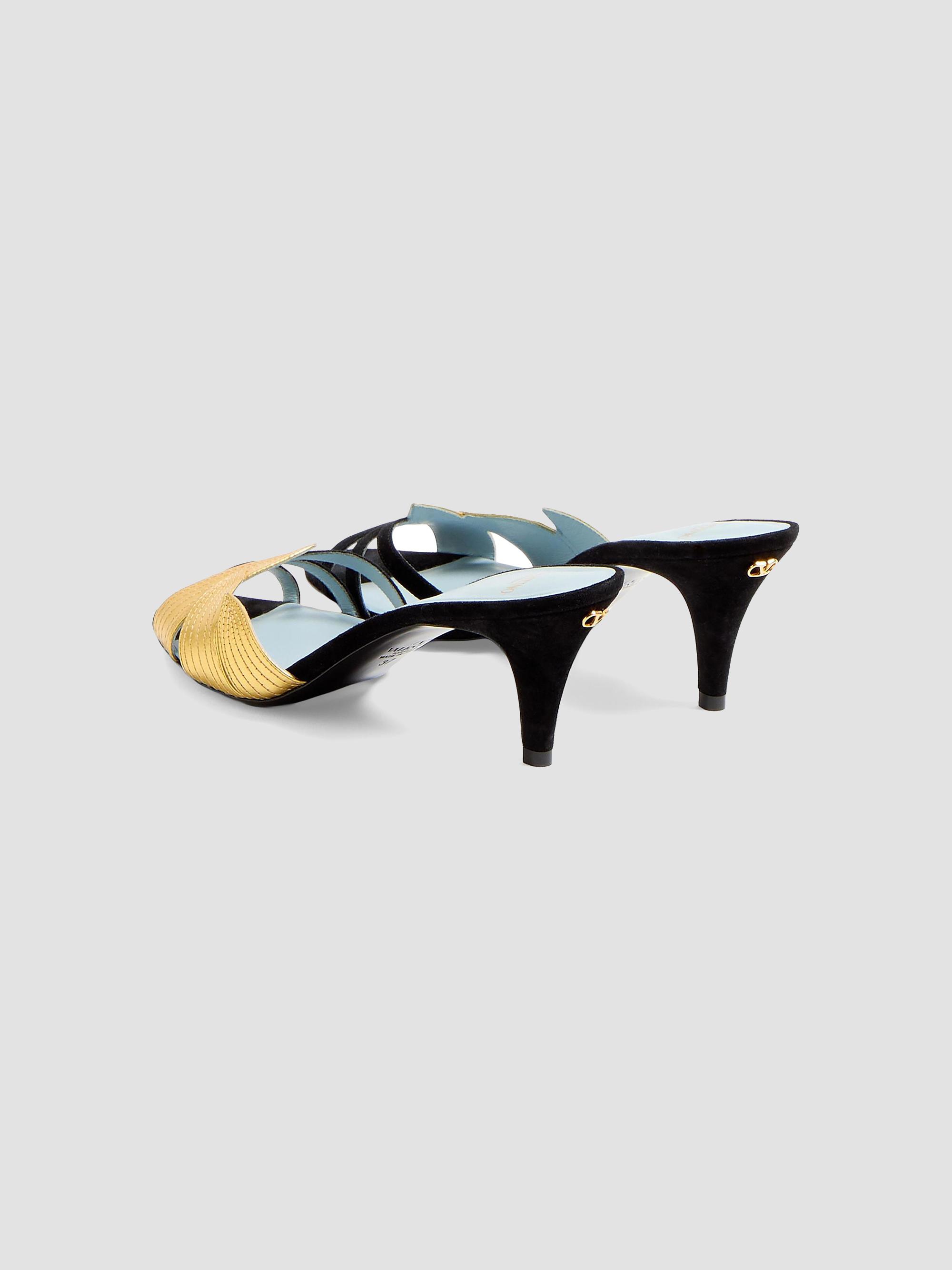 Valentino Garavani Foliefoliage Suede Slide Sandals 65MM | Saks
