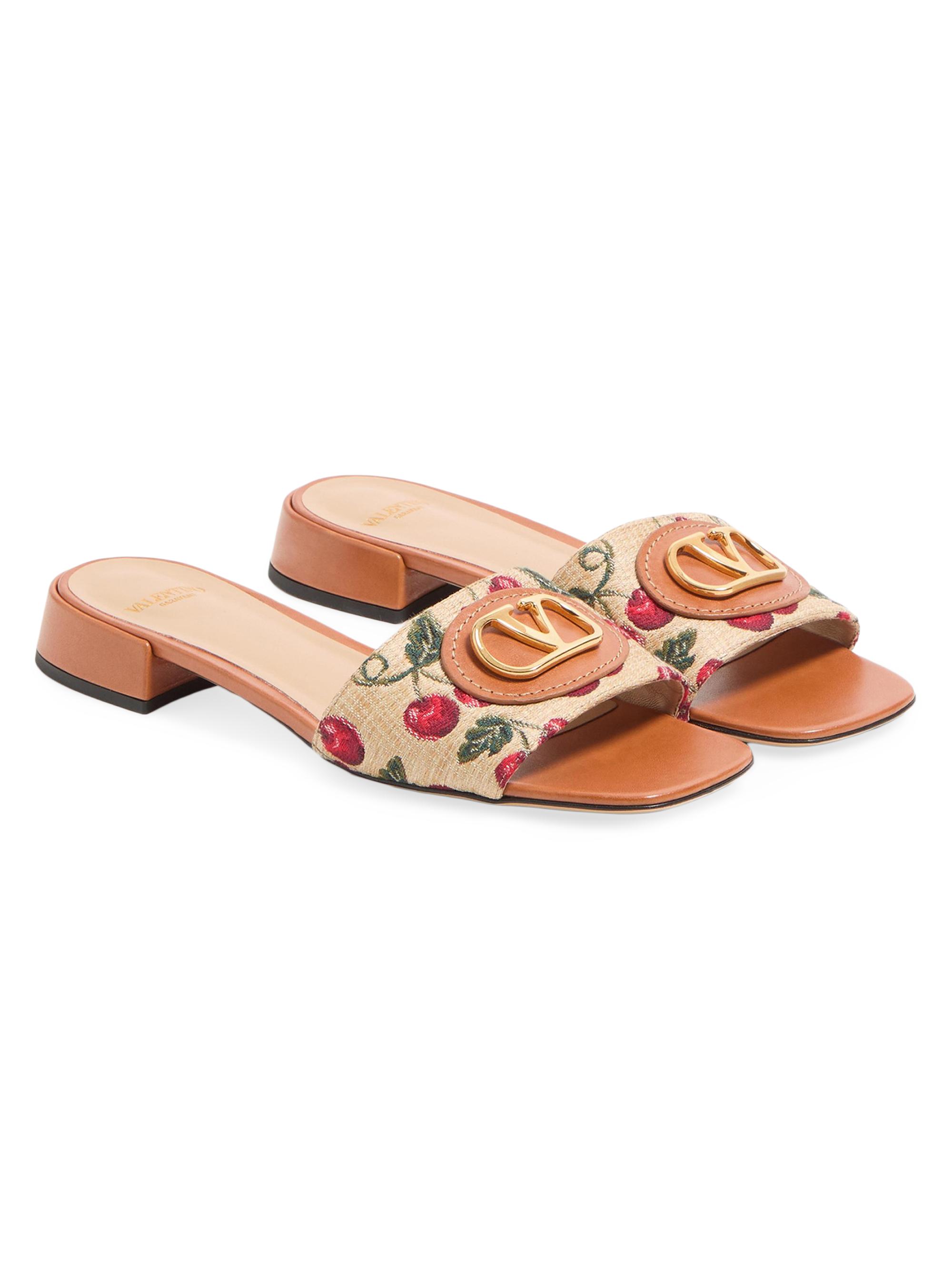Valentino Garavani VLogo Signature Cherryfic Slide Sandals 20MM