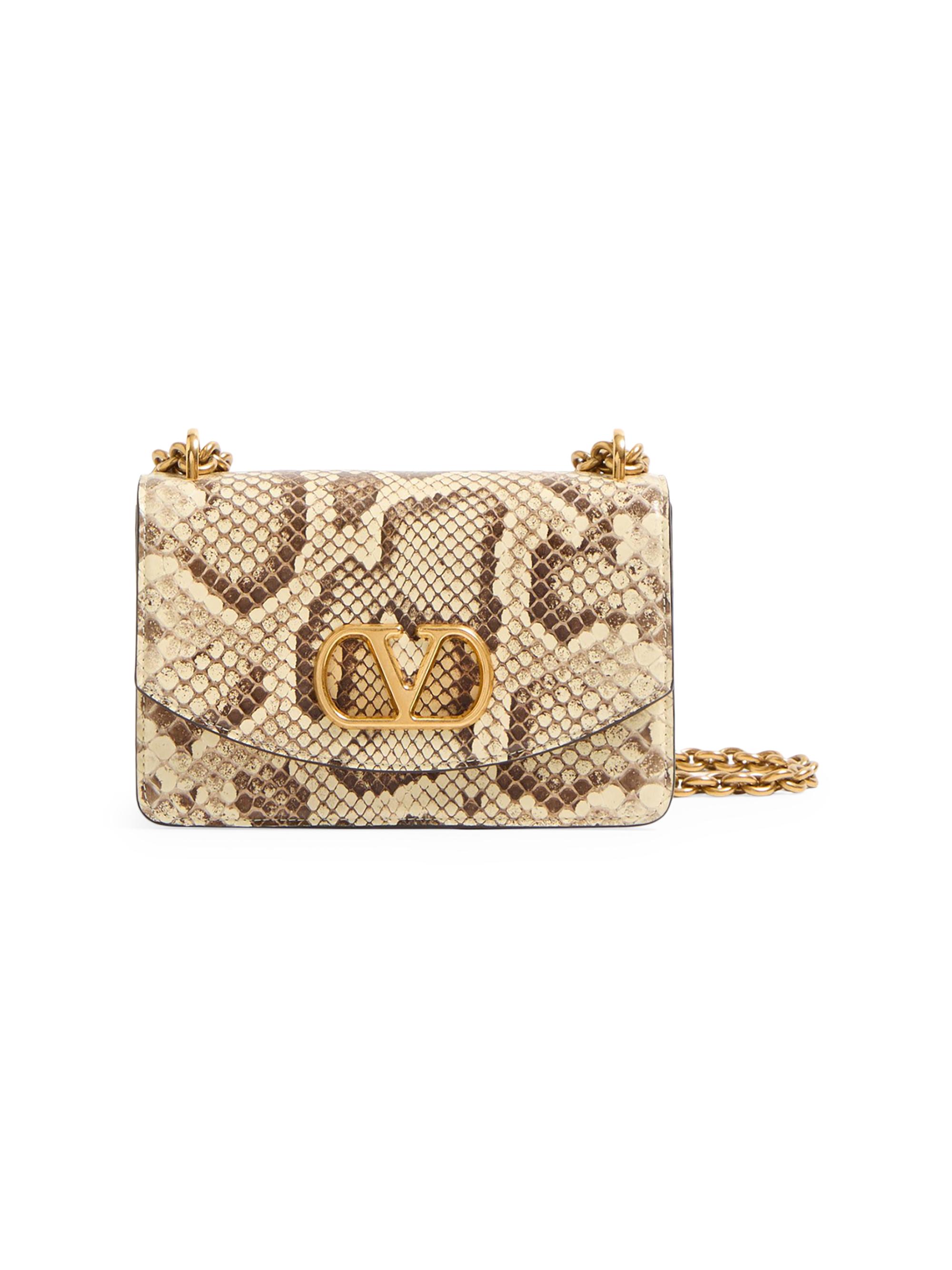 Valentino Garavani Women's Vain  Shoulder Bag in Python - Cream