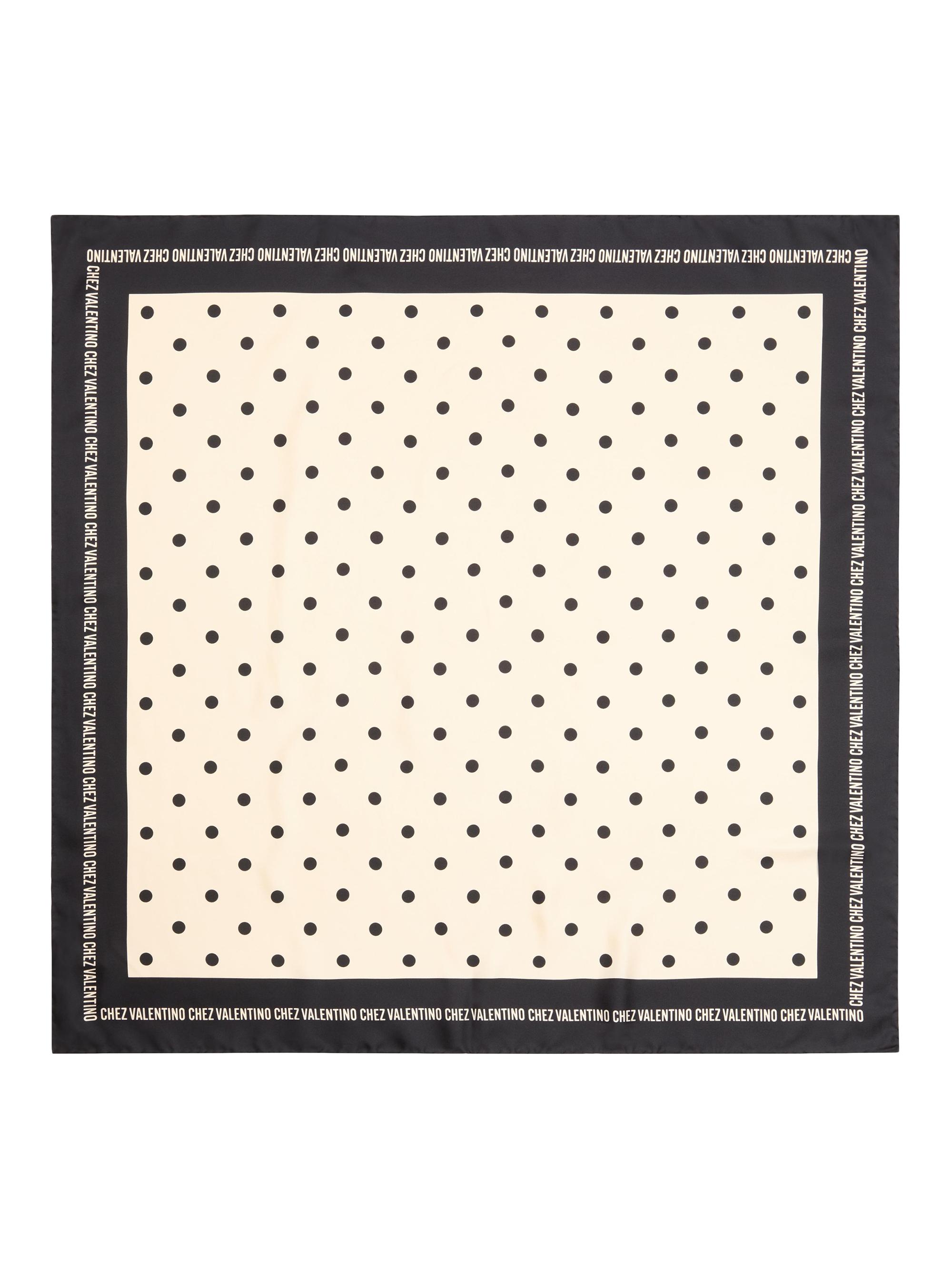 Valentino Garavani Women's Chez Valentino Silk Scarf - Butter Black