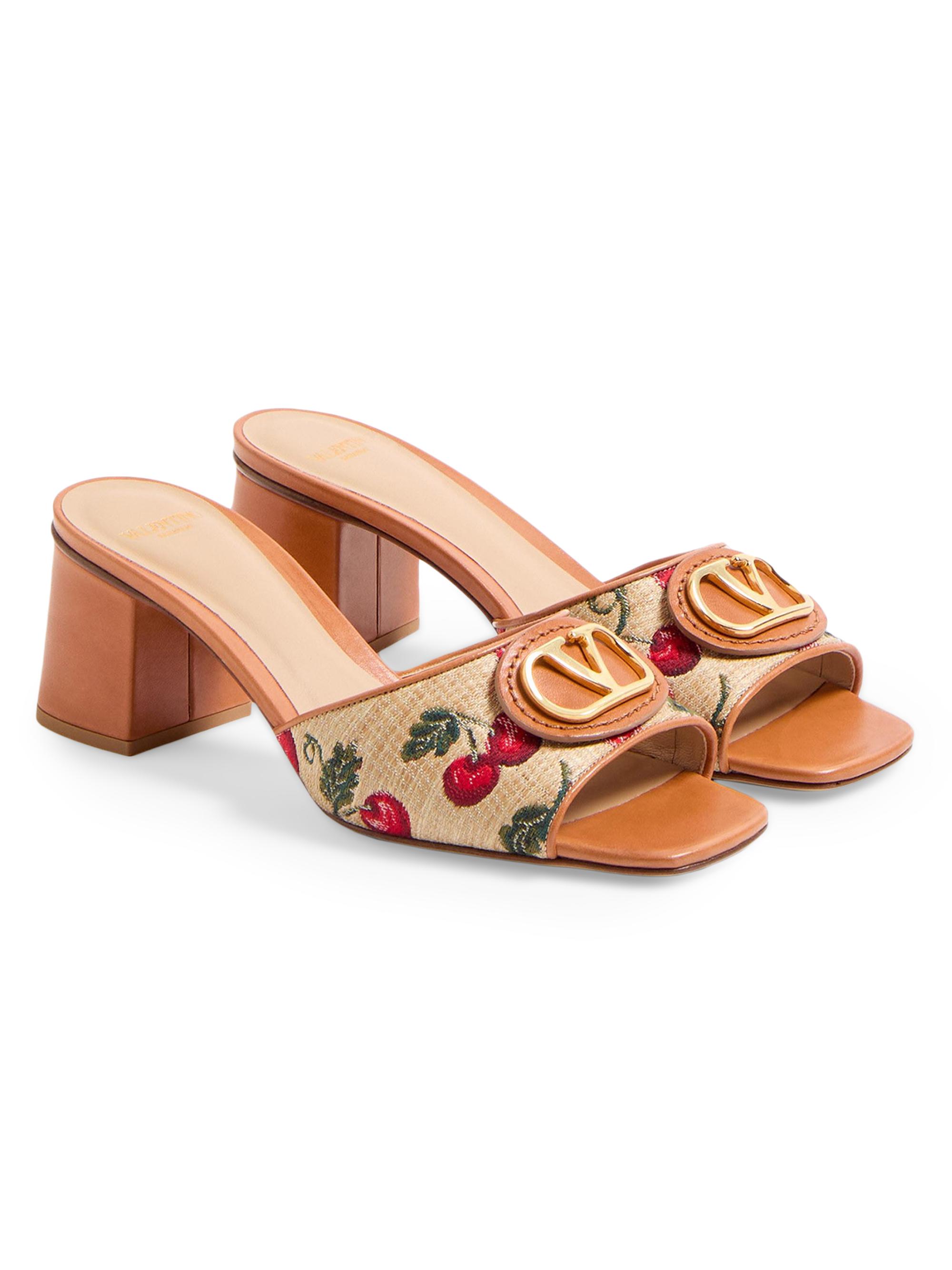 Valentino Garavani VLogo Signature Cherryfic Slide Sandals 60MM