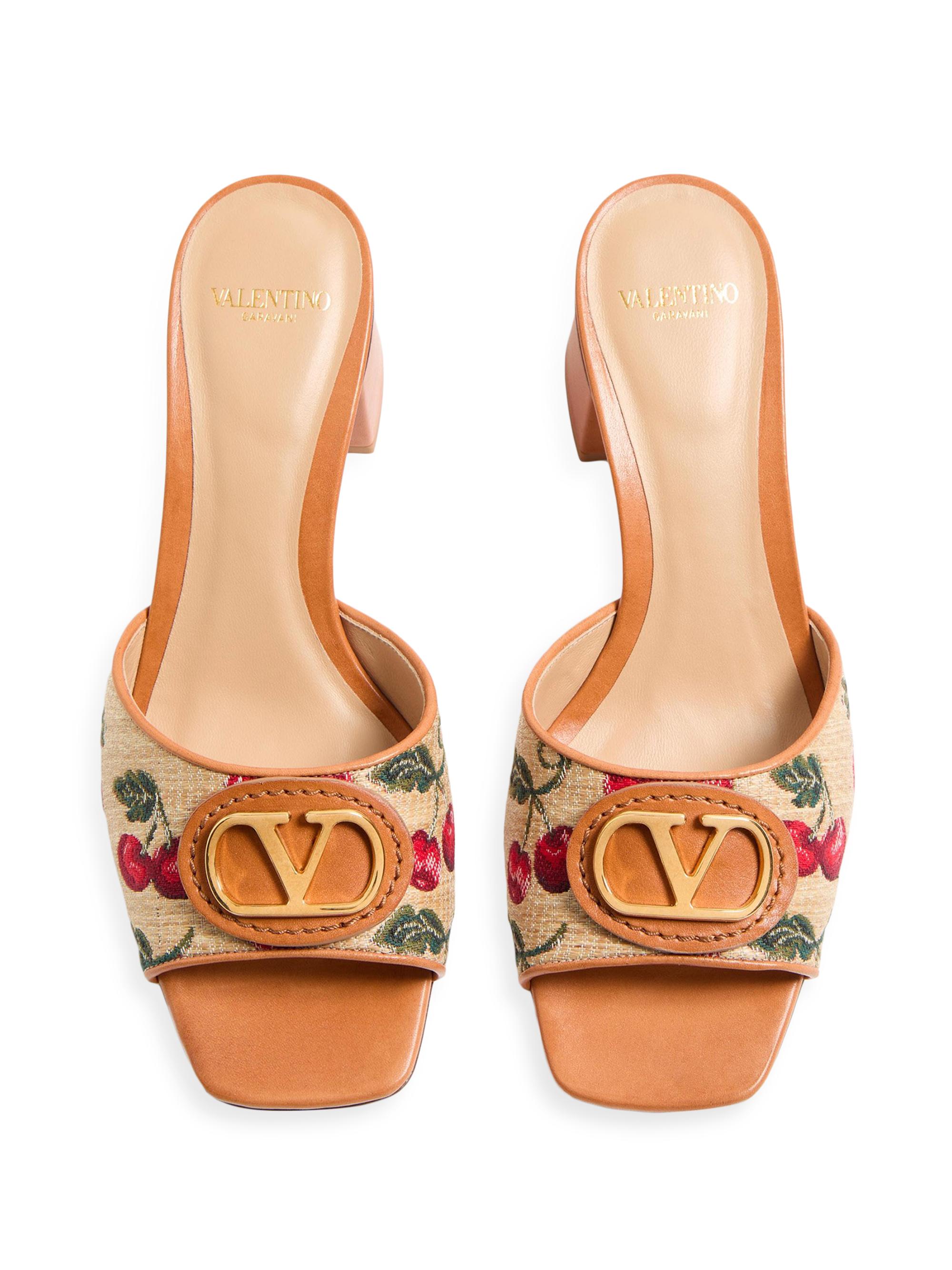 Valentino Garavani VLogo Signature Cherryfic Slide Sandals 60MM