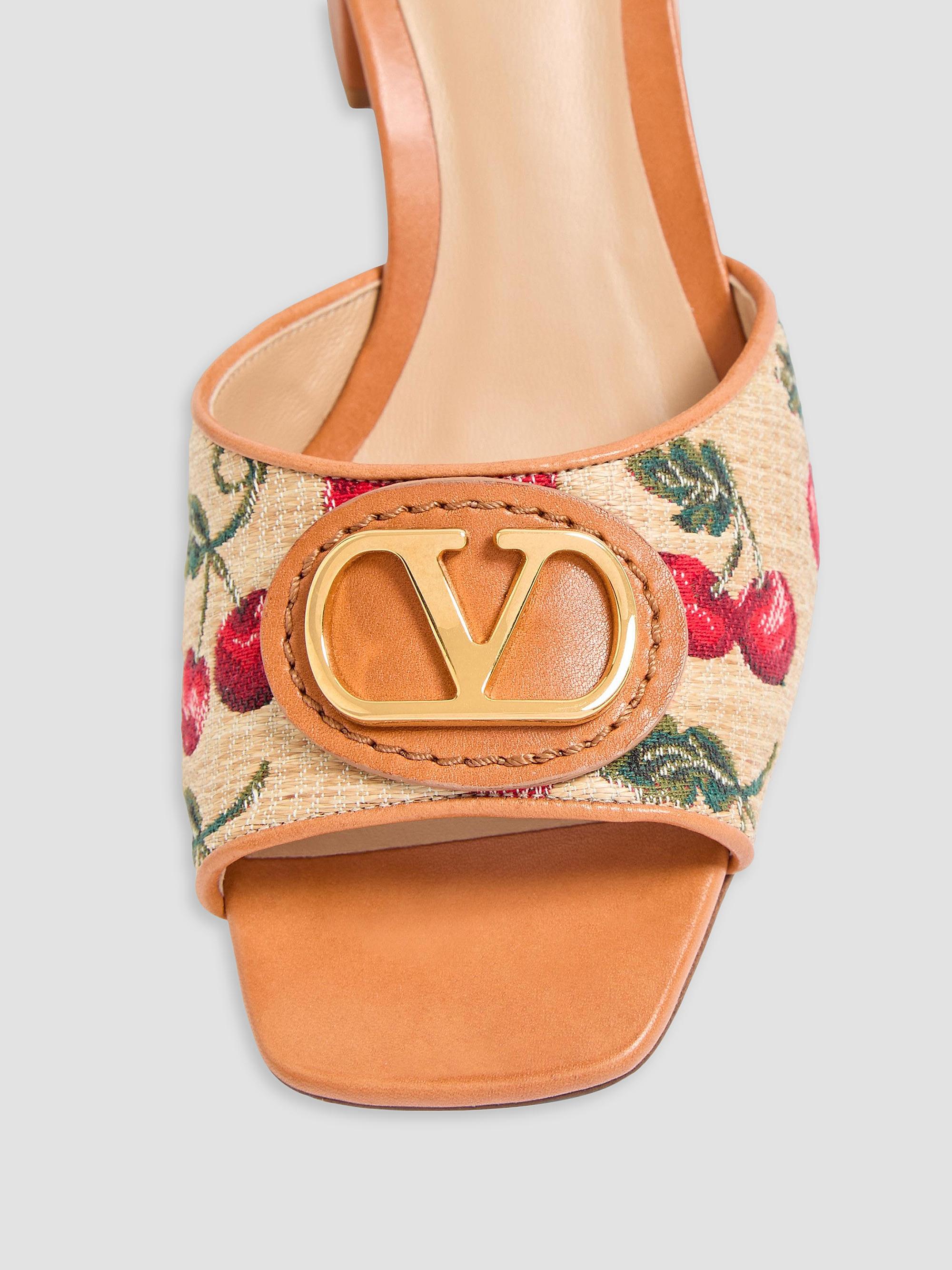 Valentino Garavani VLogo Signature Cherryfic Slide Sandals 60MM