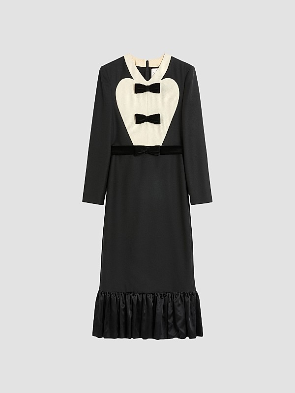 valentino garavani dresses Ruffled wool and silk-blend crepe mini dress silk blend and framed by a high neckline Valentino celebrates its iconic red