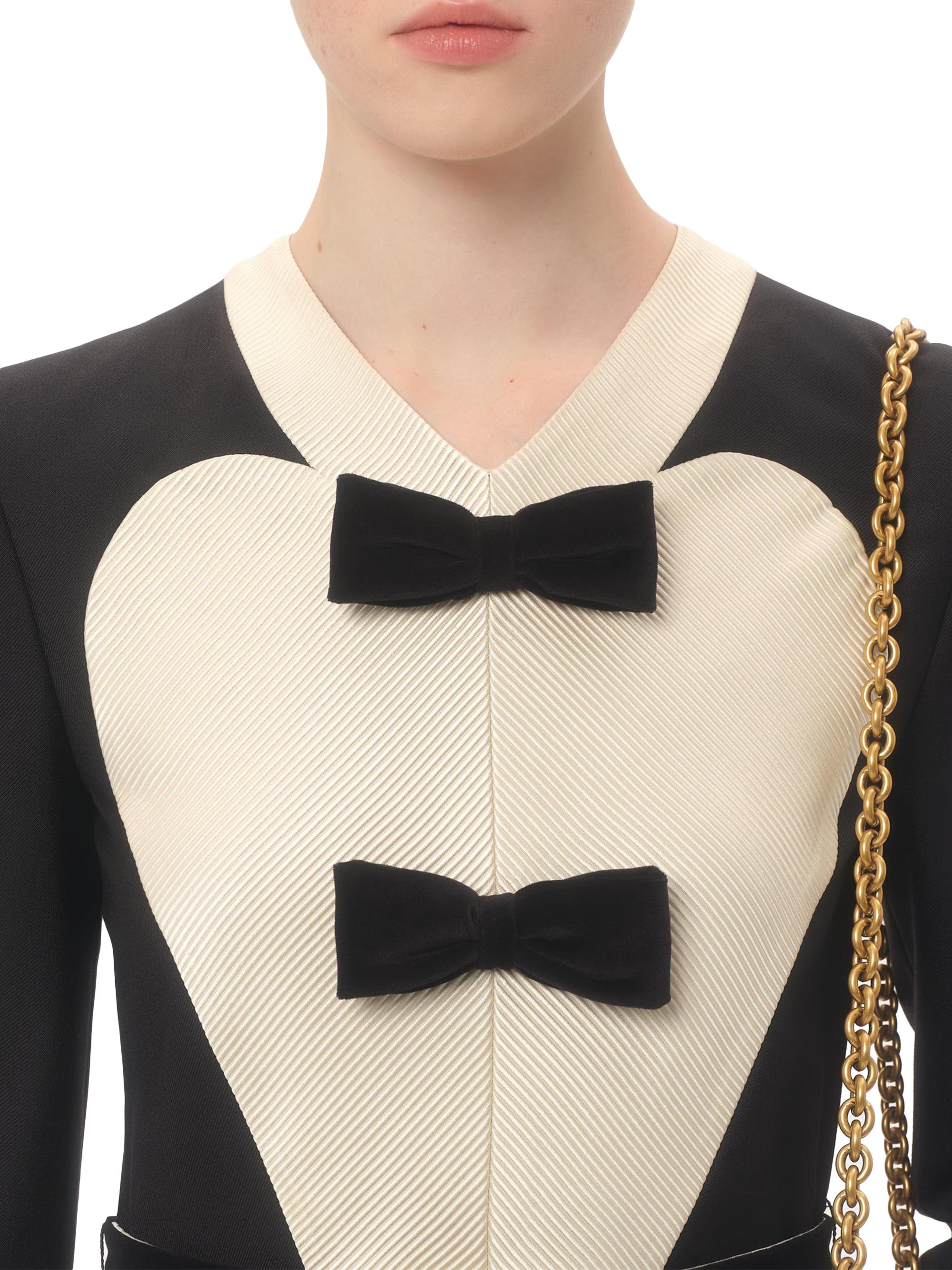 Valentino Garavani Virgin Wool Midi Dress With Bows | Saks Fifth