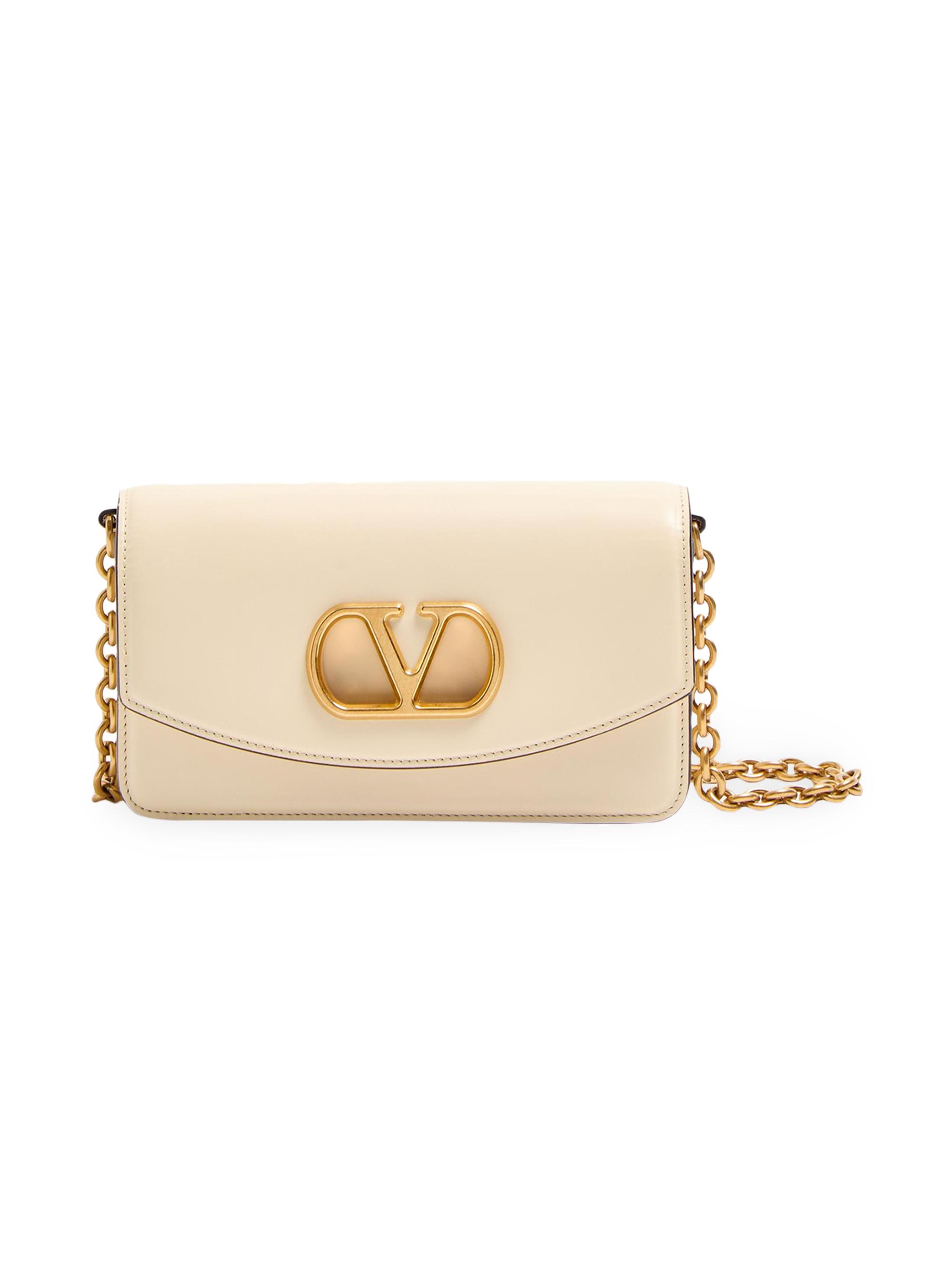 Valentino Garavani Women's Vain Clutch Bag in Shiny Calfskin - Butter