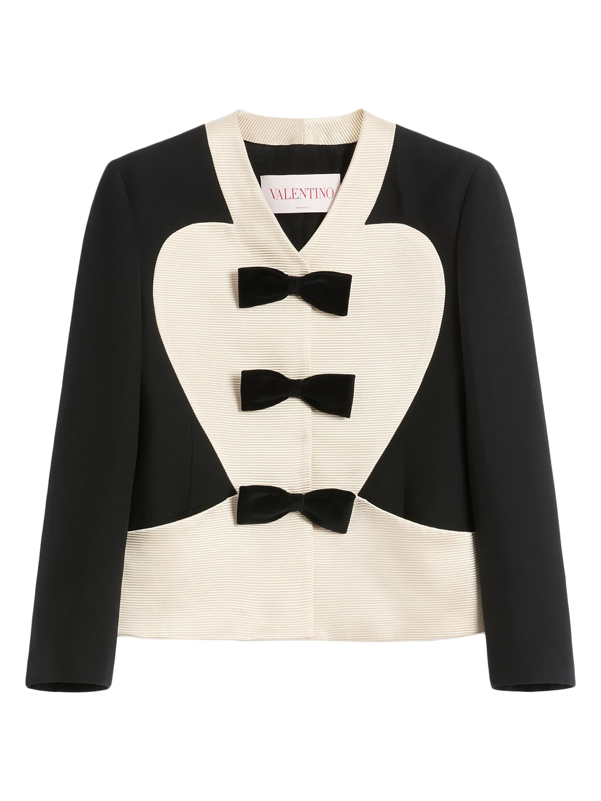 Valentino Garavani Women's Crepe Couture Jacket - Black Soft Beige