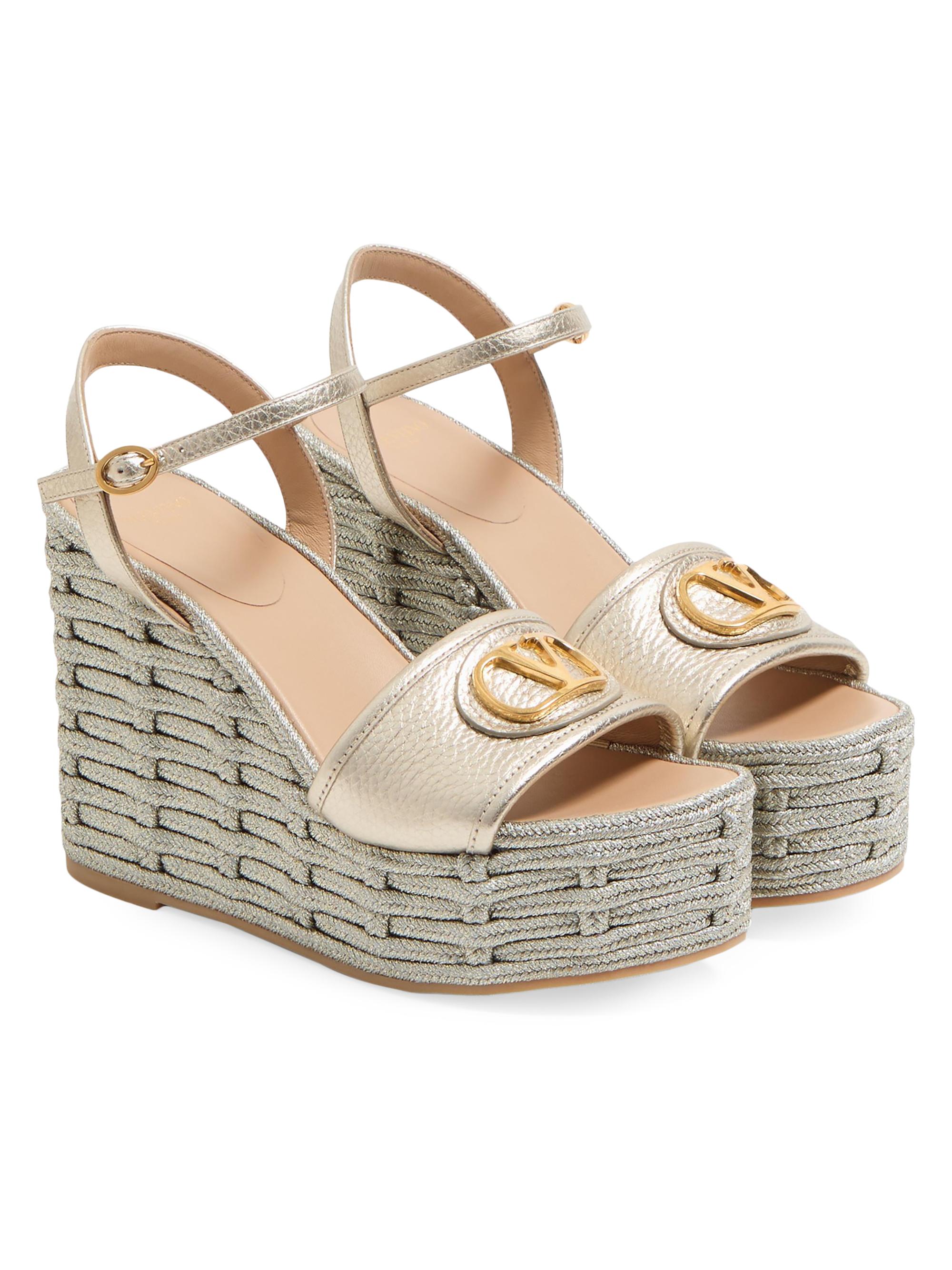 Valentino Garavani VLogo Signature Wedge Sandals 120MM | Saks
