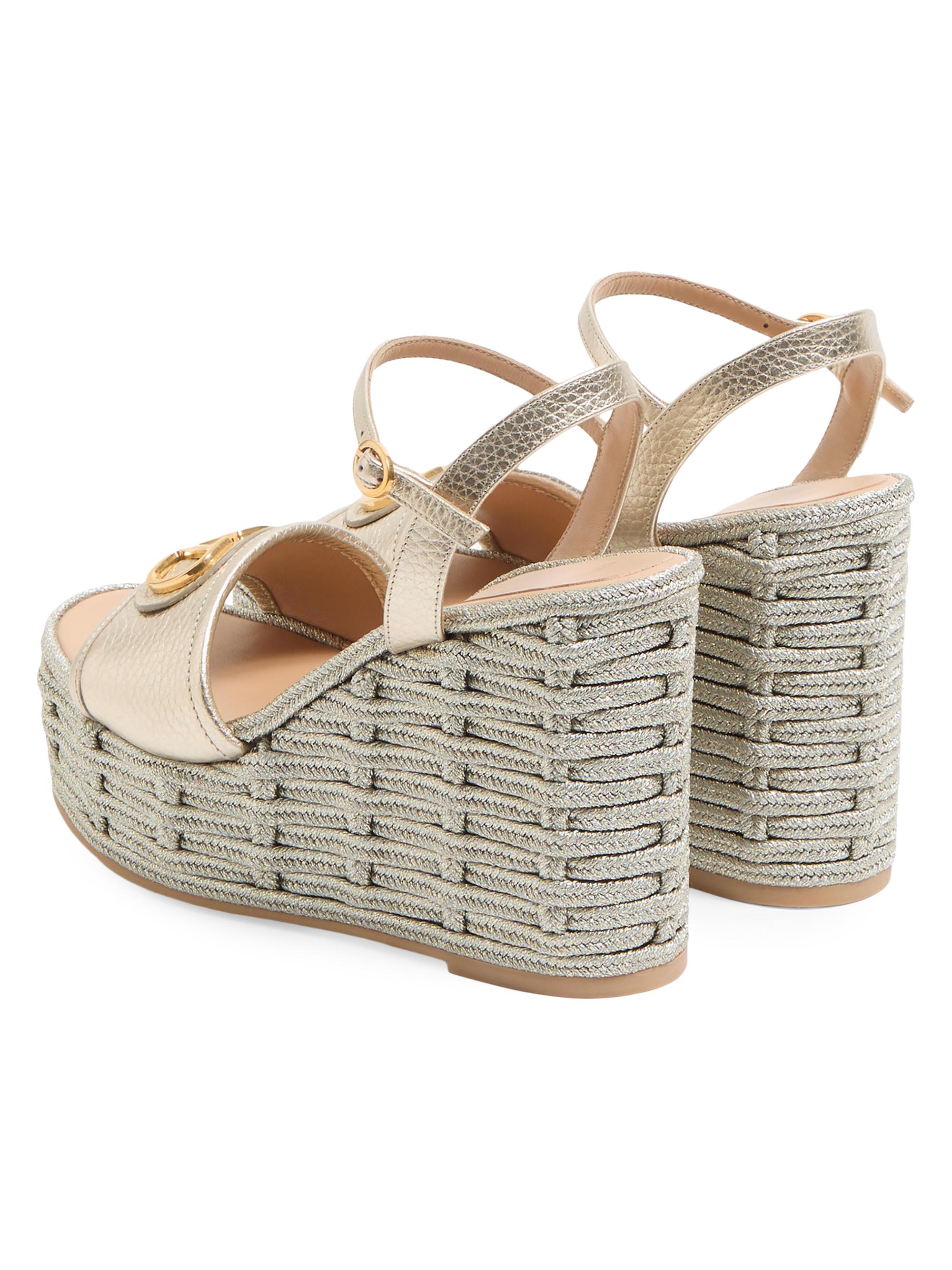 Valentino Garavani VLogo Signature Wedge Sandals 120MM | Saks