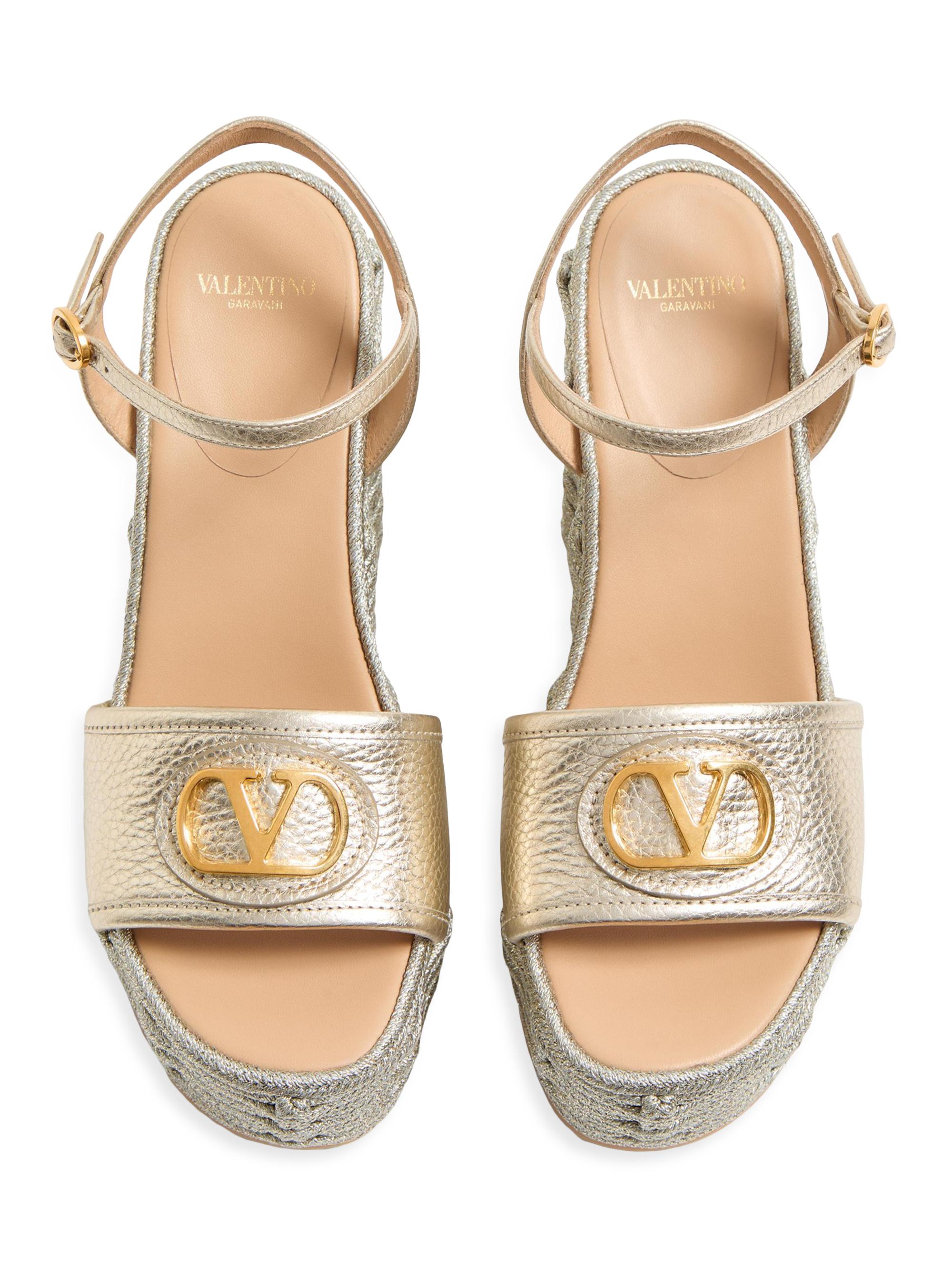Valentino Garavani VLogo Signature Wedge Sandals 120MM | Saks