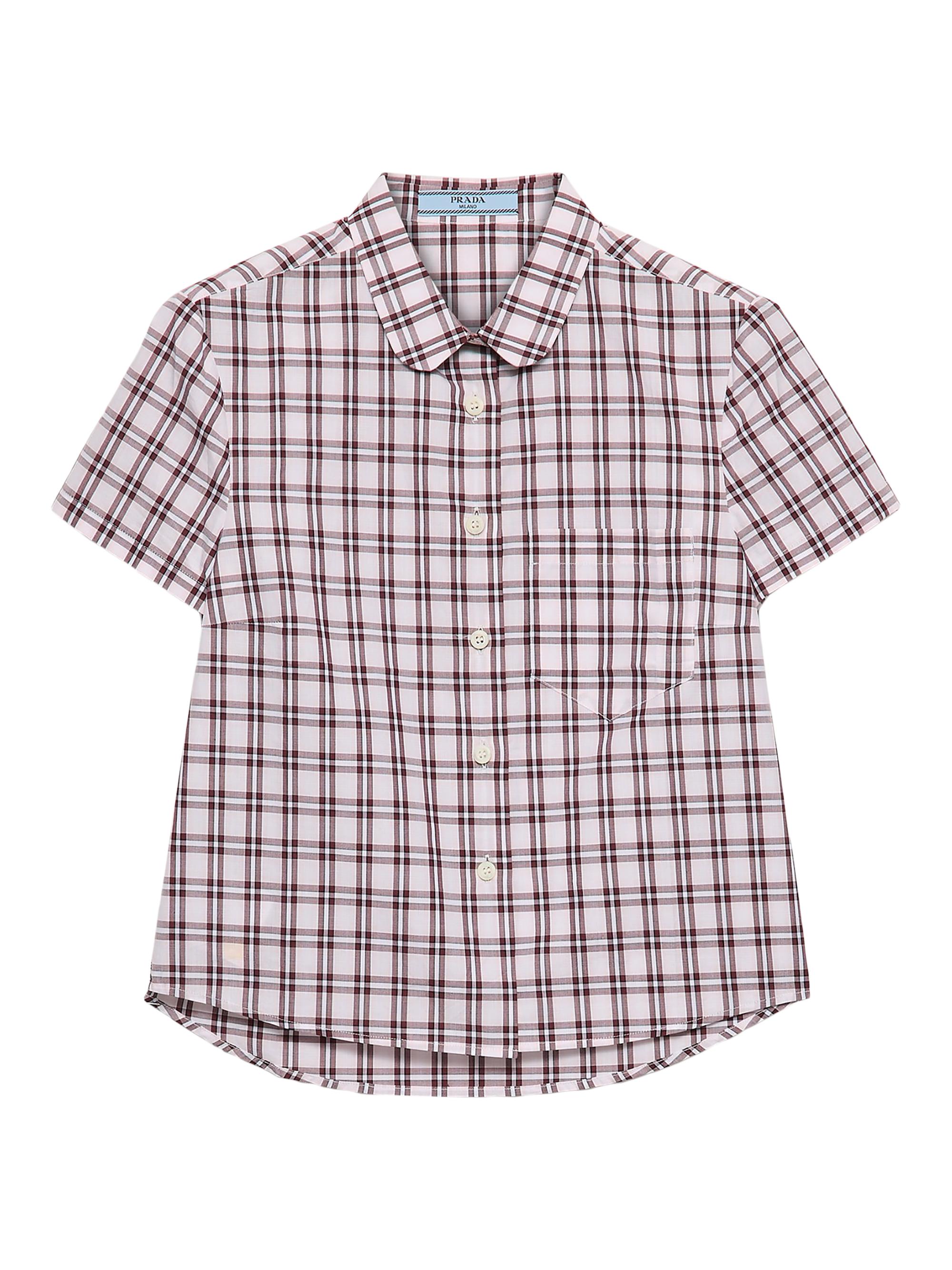 Prada Women's Checked Cotton Shirt - Pink