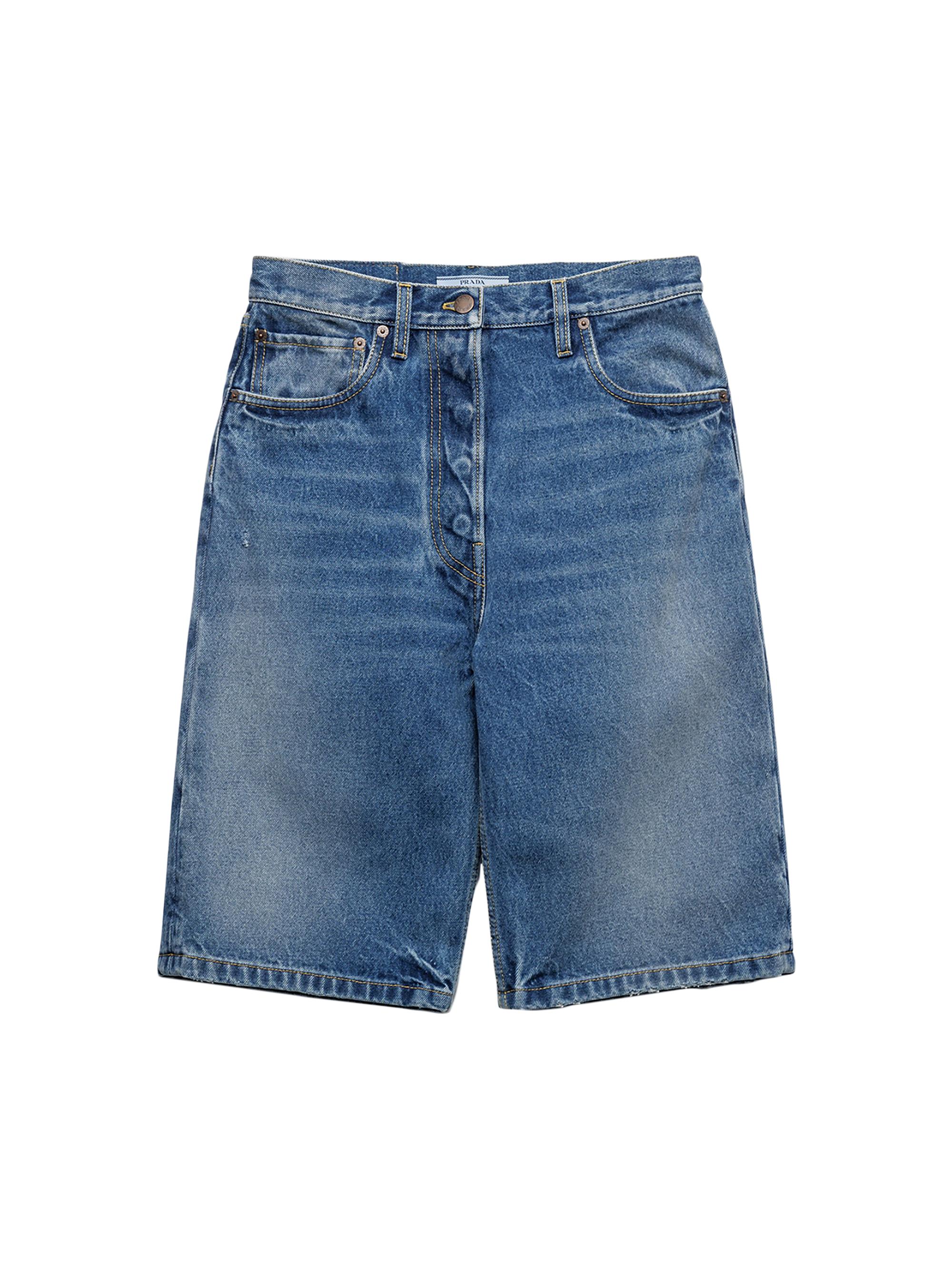 Prada Women's Denim Bermudas - Blue
