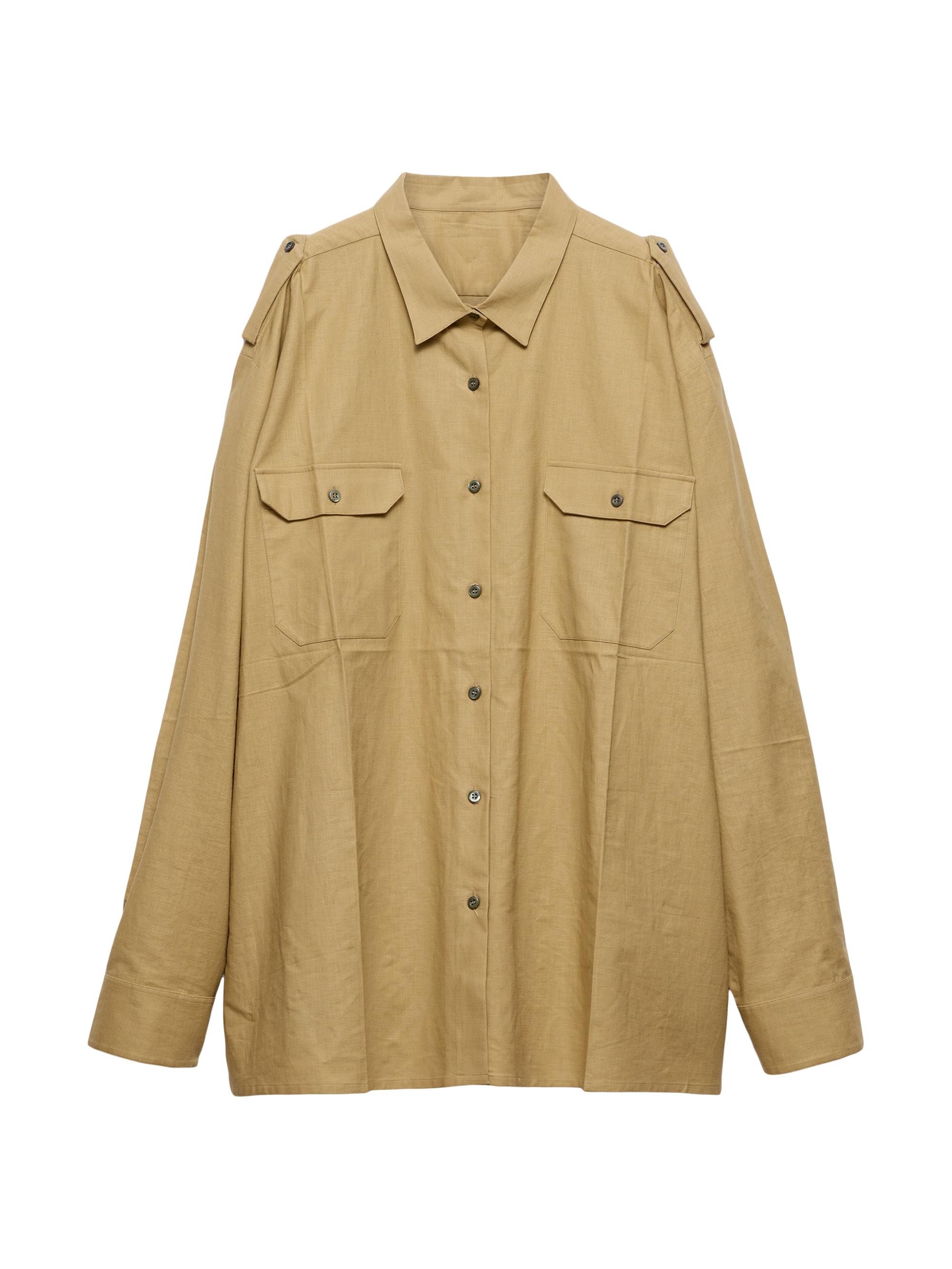 Prada Women's Oversized Cotton Shirt - Beige