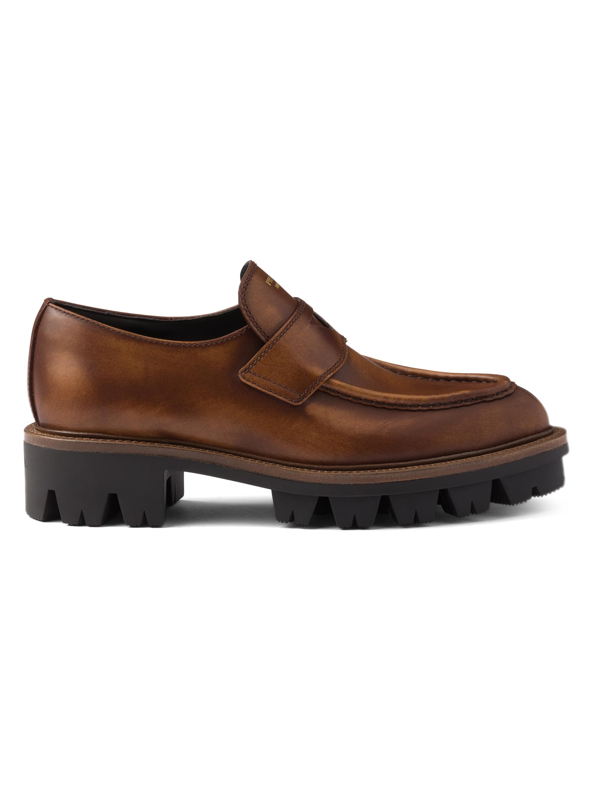 Prada Women's Leather Loafers - Brown