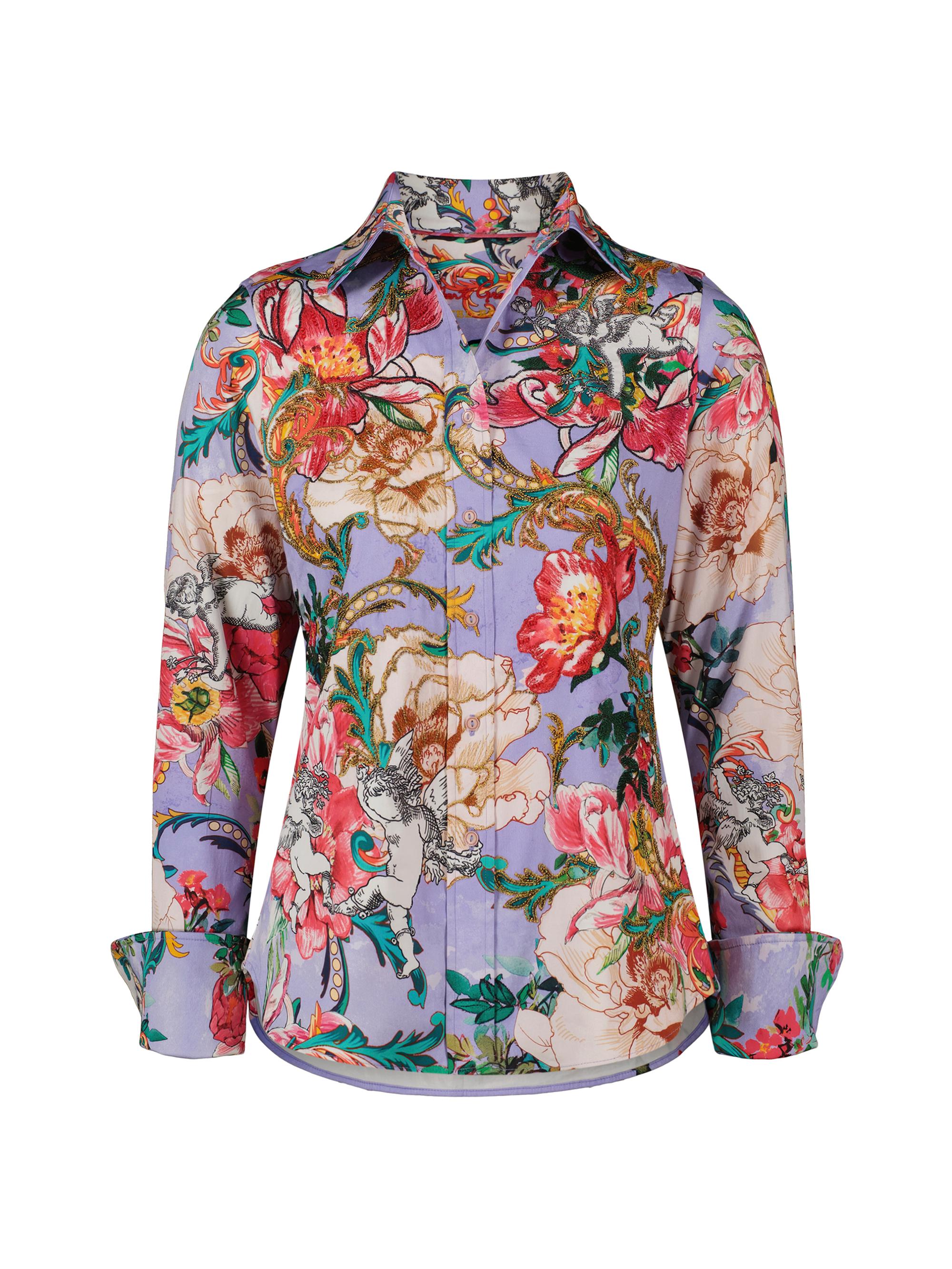 Robert Graham Women's Priscilla Floral Stretch-Cotton Shirt