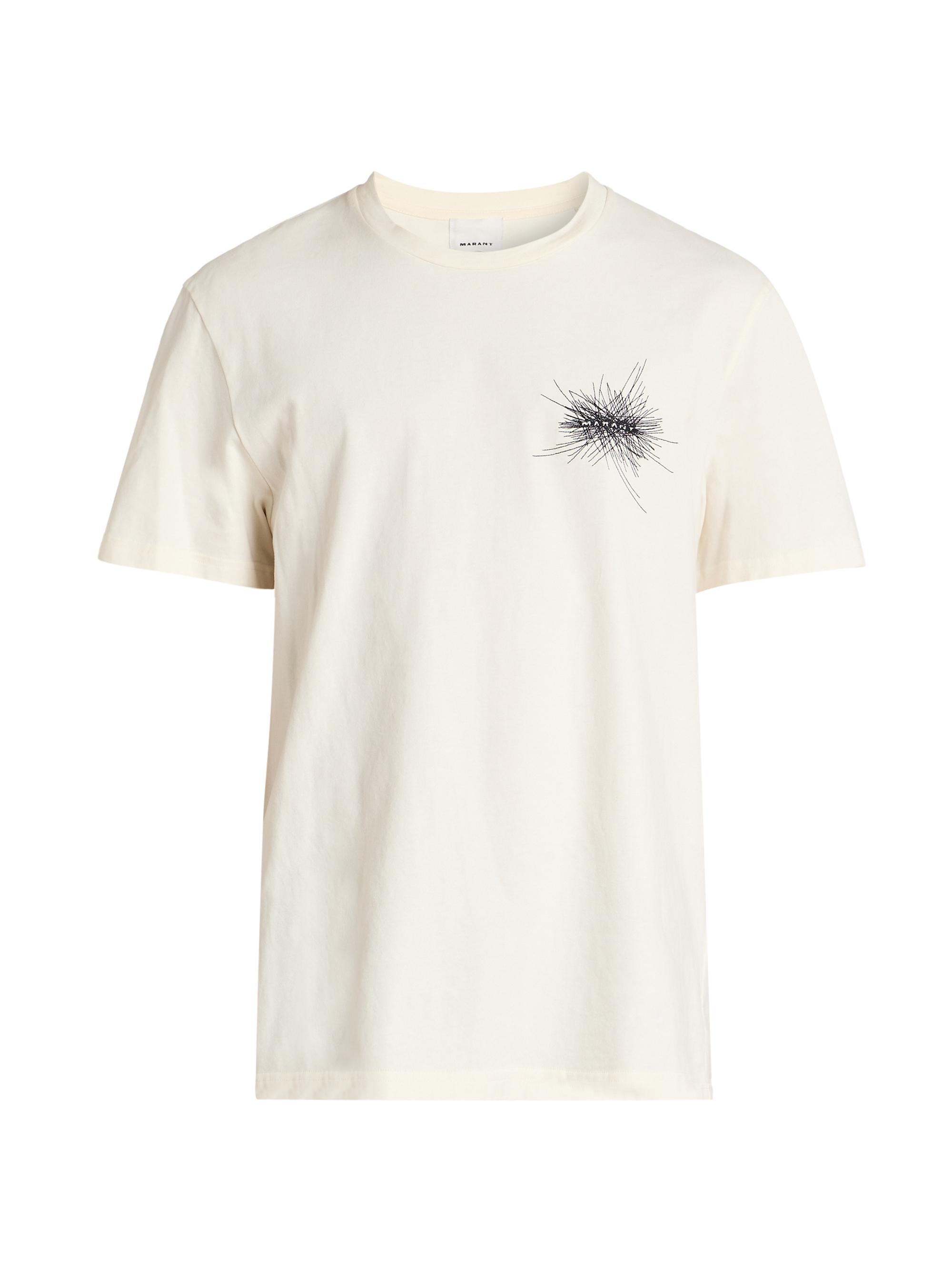 Isabel Marant Men's Honore Logo Cotton T-Shirt - Ecru