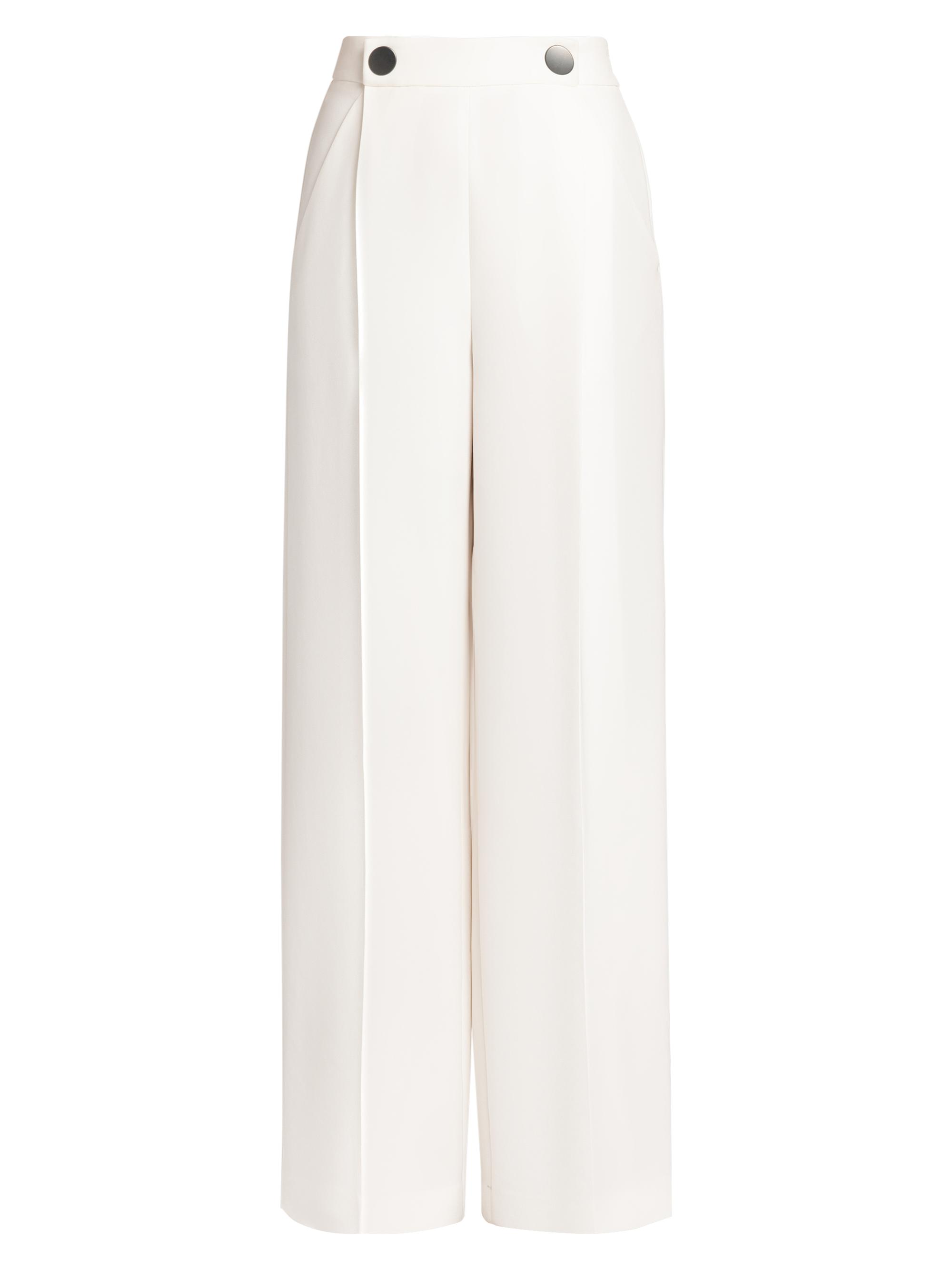 Giorgio Armani Women's Silk Cady Wide-Leg Trousers - Solid White