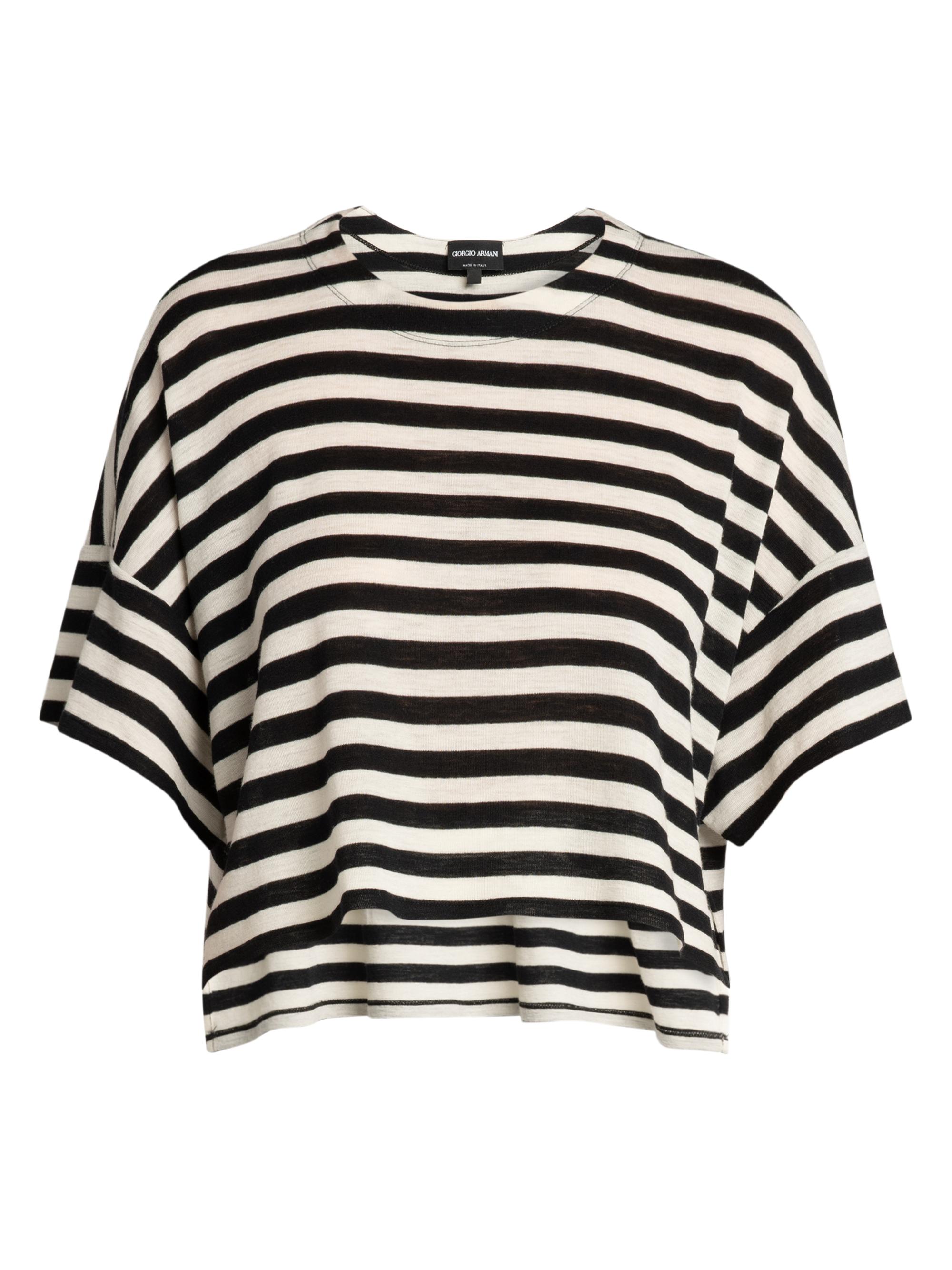 Giorgio Armani Women's Striped Oversized T-Shirt