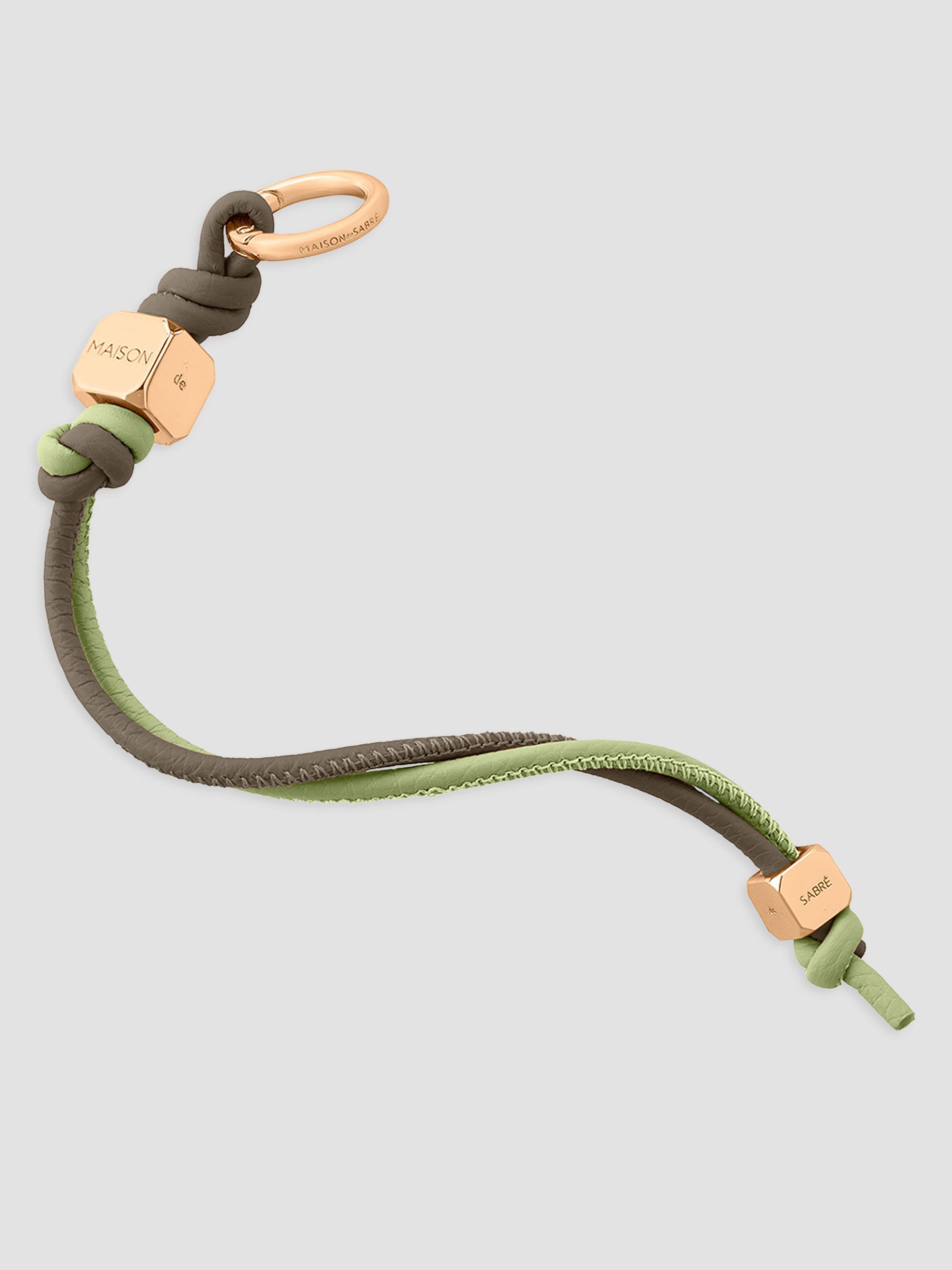 Maison de Sabre Women's Leather Wristlet Charm - Cashmere Matcha | Thumbnail 4