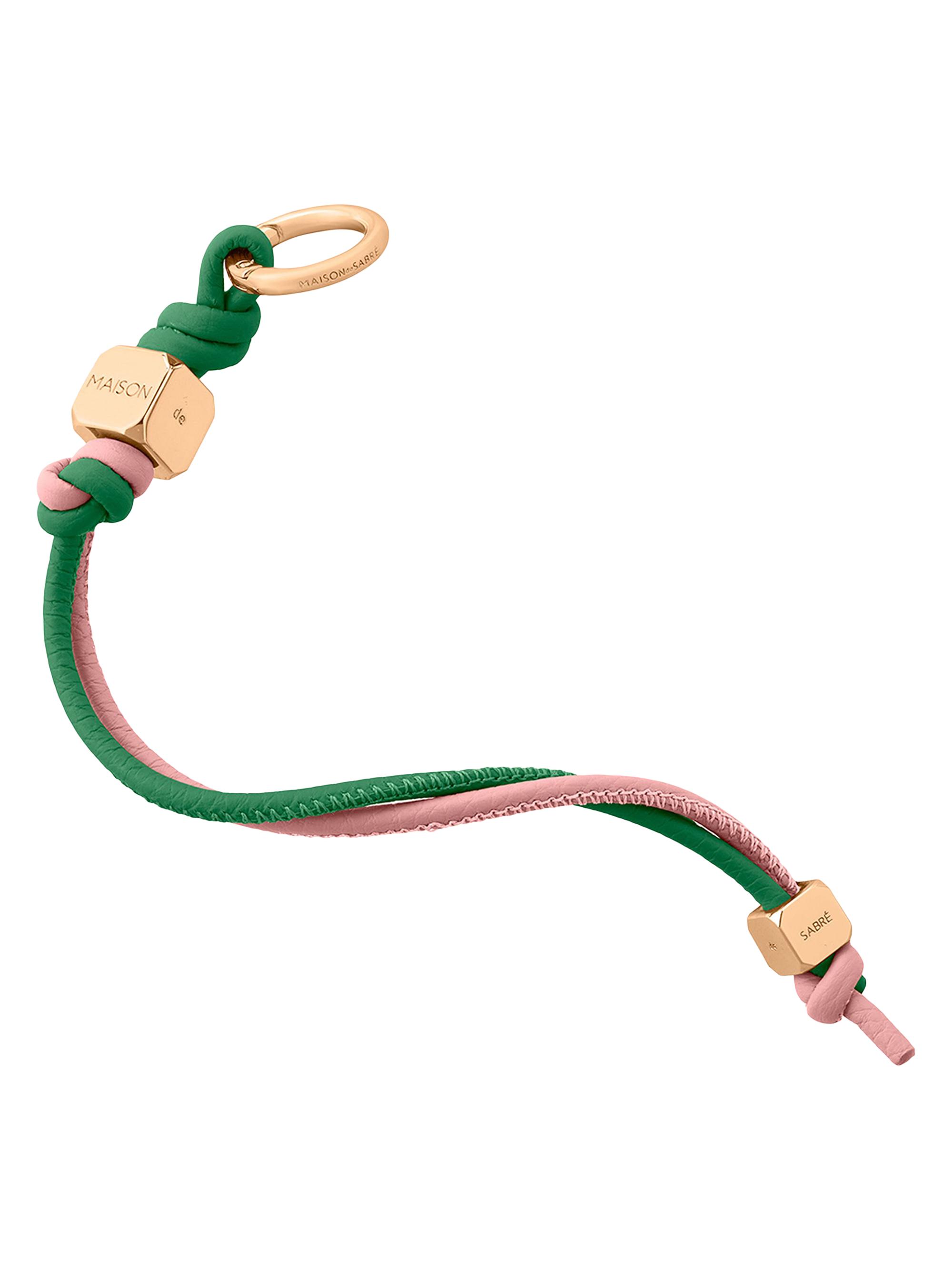 Maison de Sabre Women's Leather Wristlet Charm - Emerald Lily | Thumbnail 5