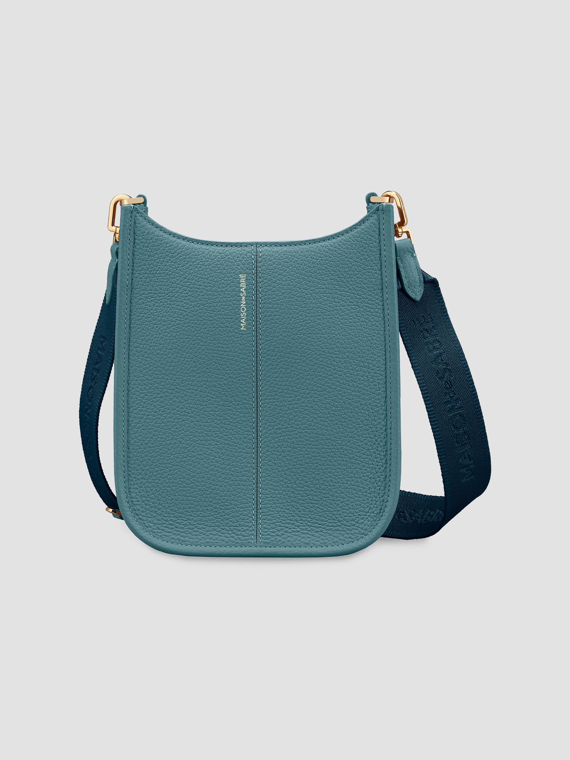 Maison de Sabre Women's Mini Leather Saddle Bag - Bondi Blue