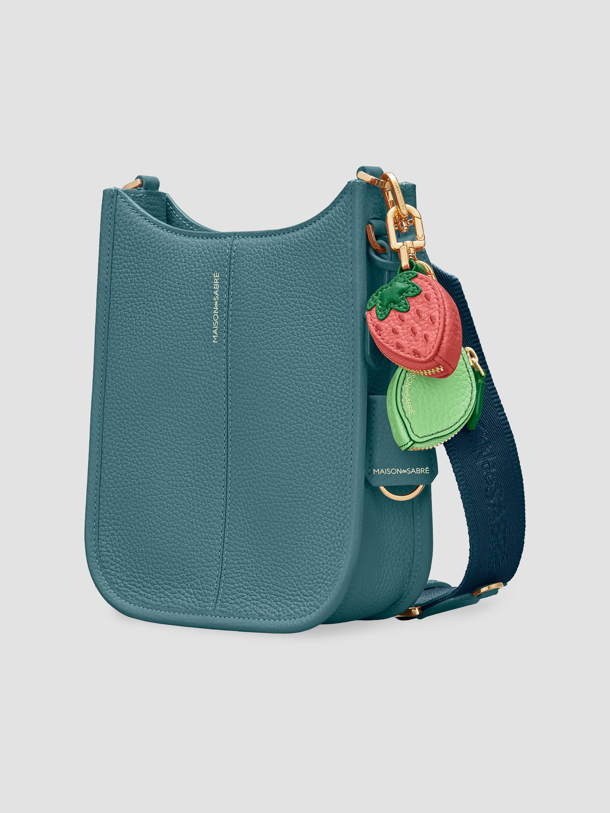 Maison de Sabre Women's Mini Leather Saddle Bag - Bondi Blue | Thumbnail 2