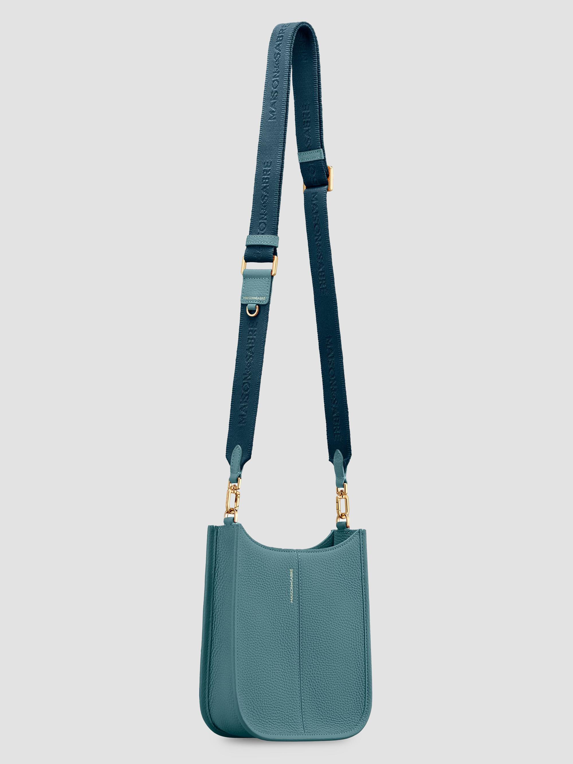 Maison de Sabre Women's Mini Leather Saddle Bag - Bondi Blue | Thumbnail 4