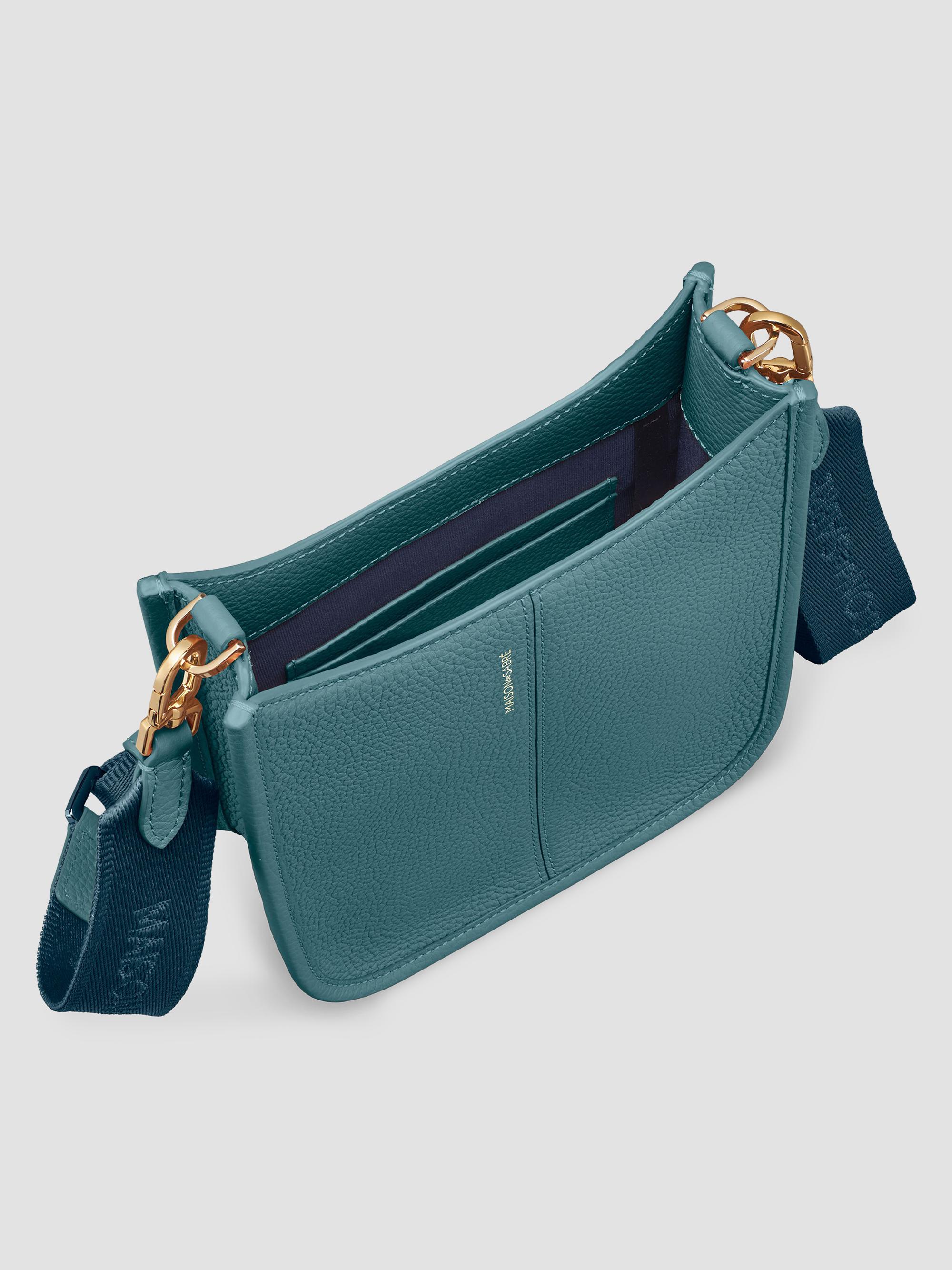 Maison de Sabre Women's Mini Leather Saddle Bag - Bondi Blue | Thumbnail 6