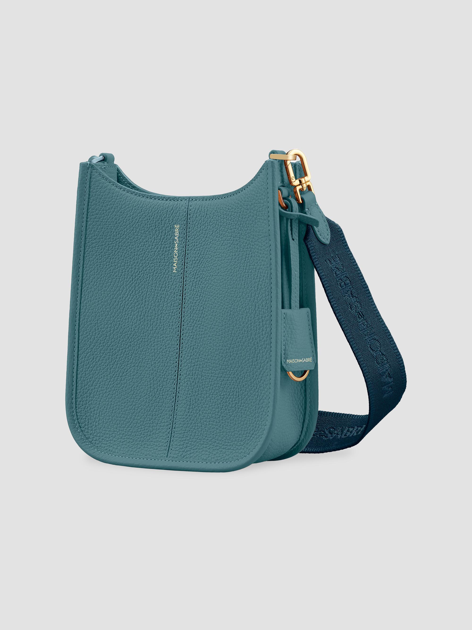 Maison de Sabre Women's Mini Leather Saddle Bag - Bondi Blue | Thumbnail 7