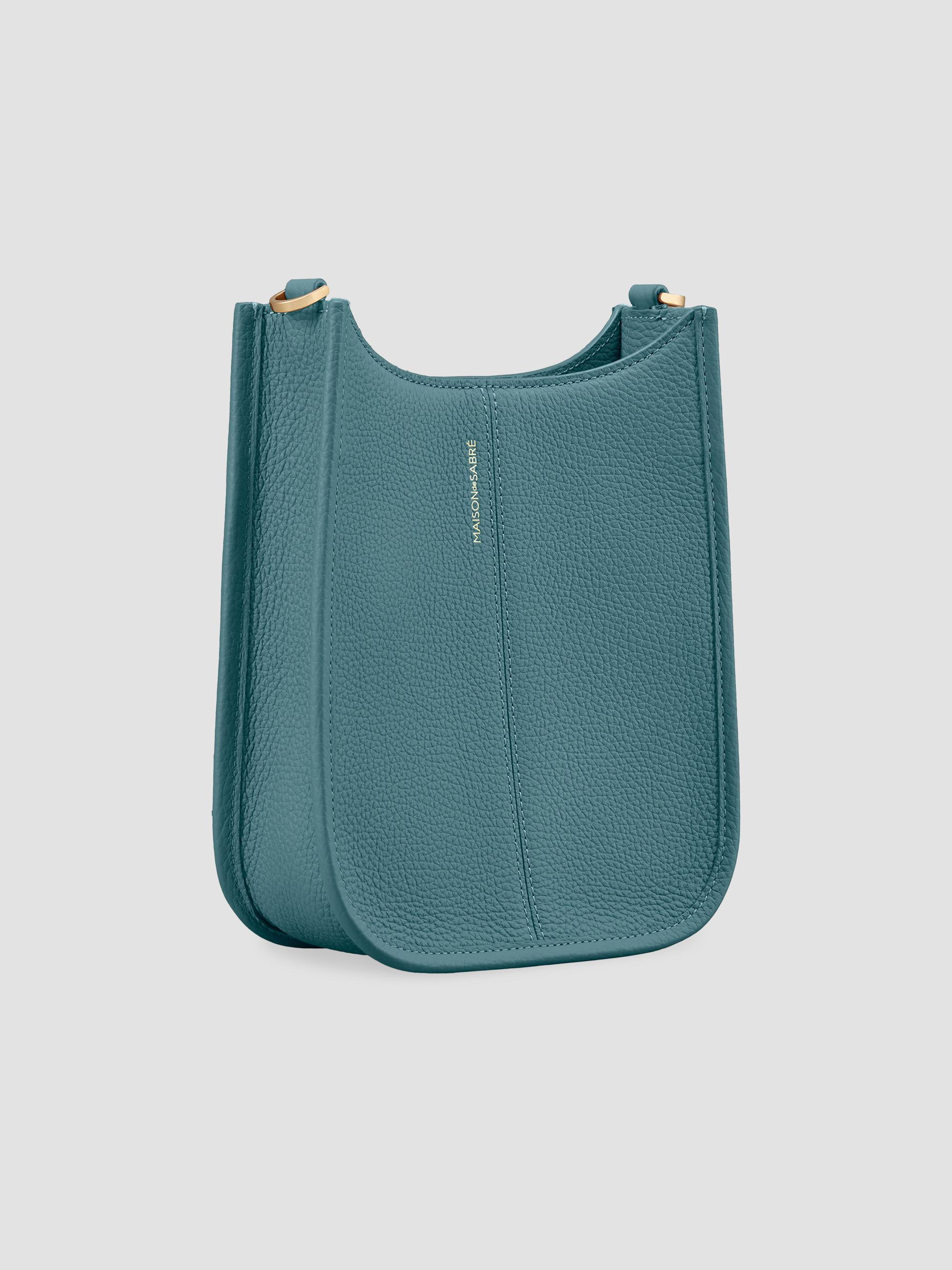 Maison de Sabre Women's Mini Leather Saddle Bag - Bondi Blue | Thumbnail 8