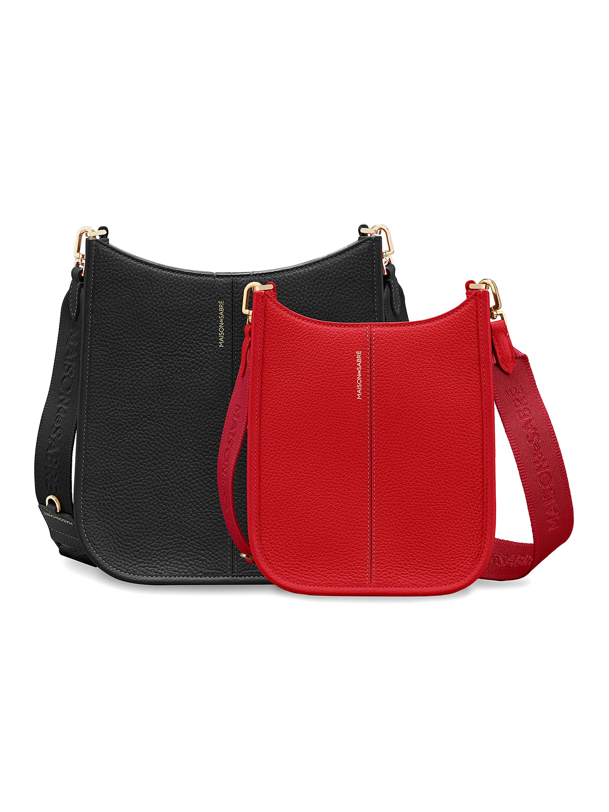 Maison de Sabre Women's Mini Leather Saddle Bag - Pomegranate Red | Thumbnail 6