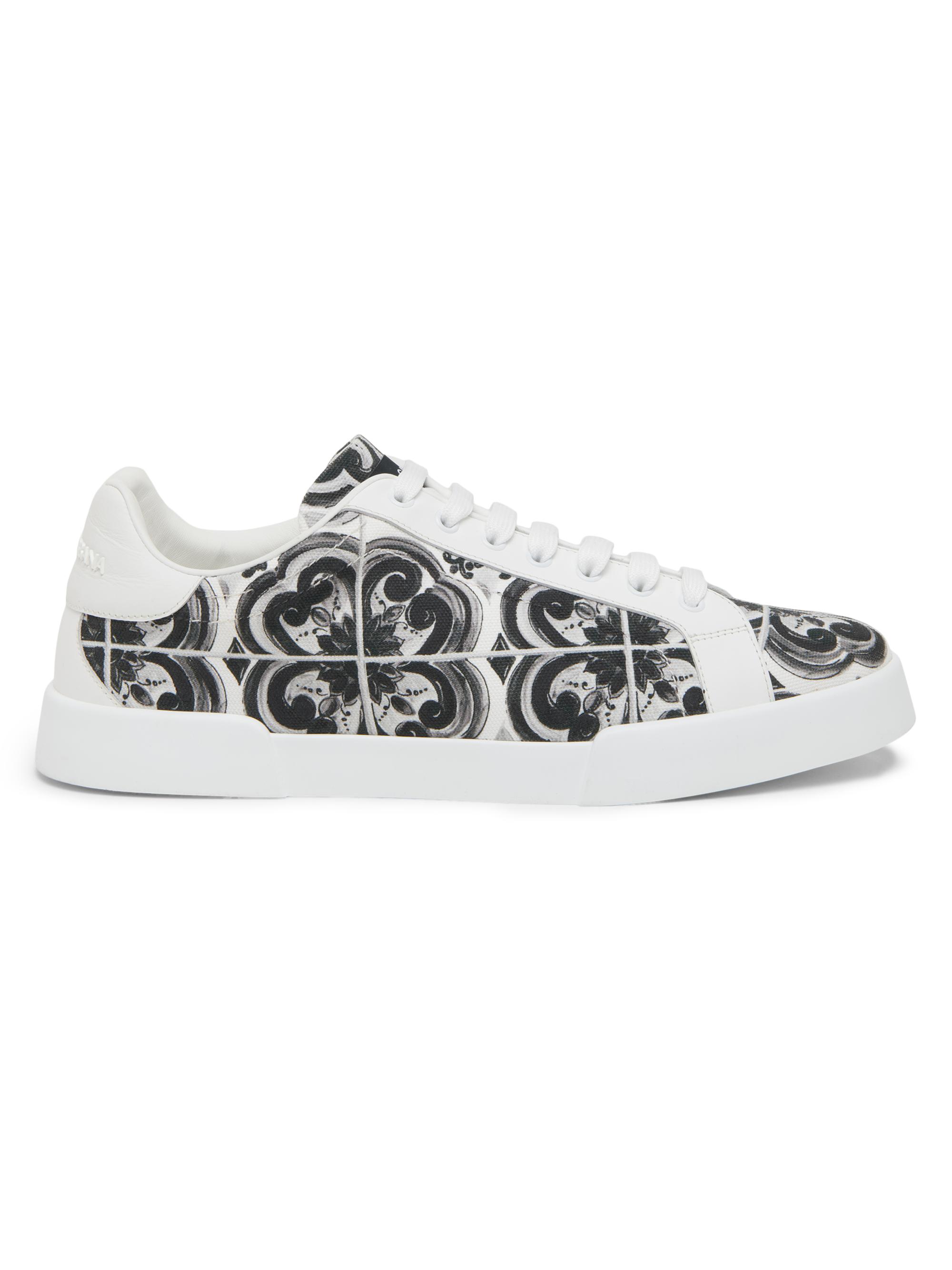 Dolce & Gabbana Men's Canvas Low-Top Sneakers - White