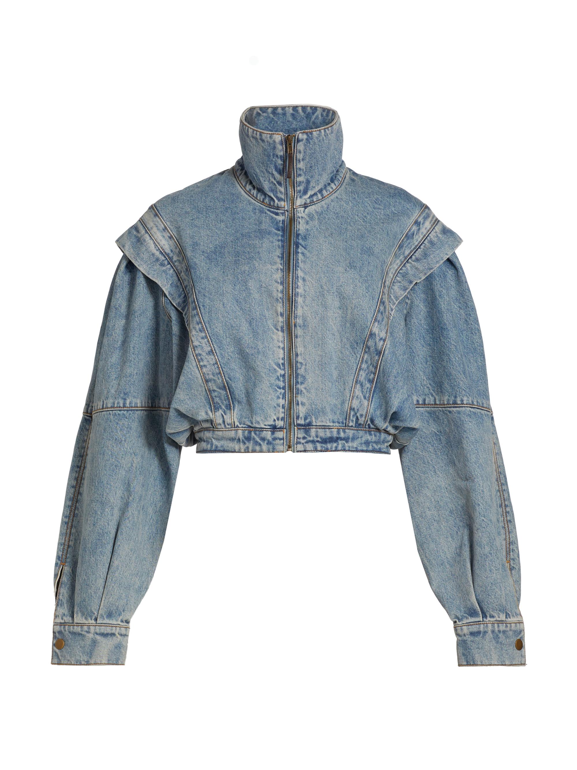 Ronny Kobo Women's Evie Denim Crop Jacket - Light Wash Denim