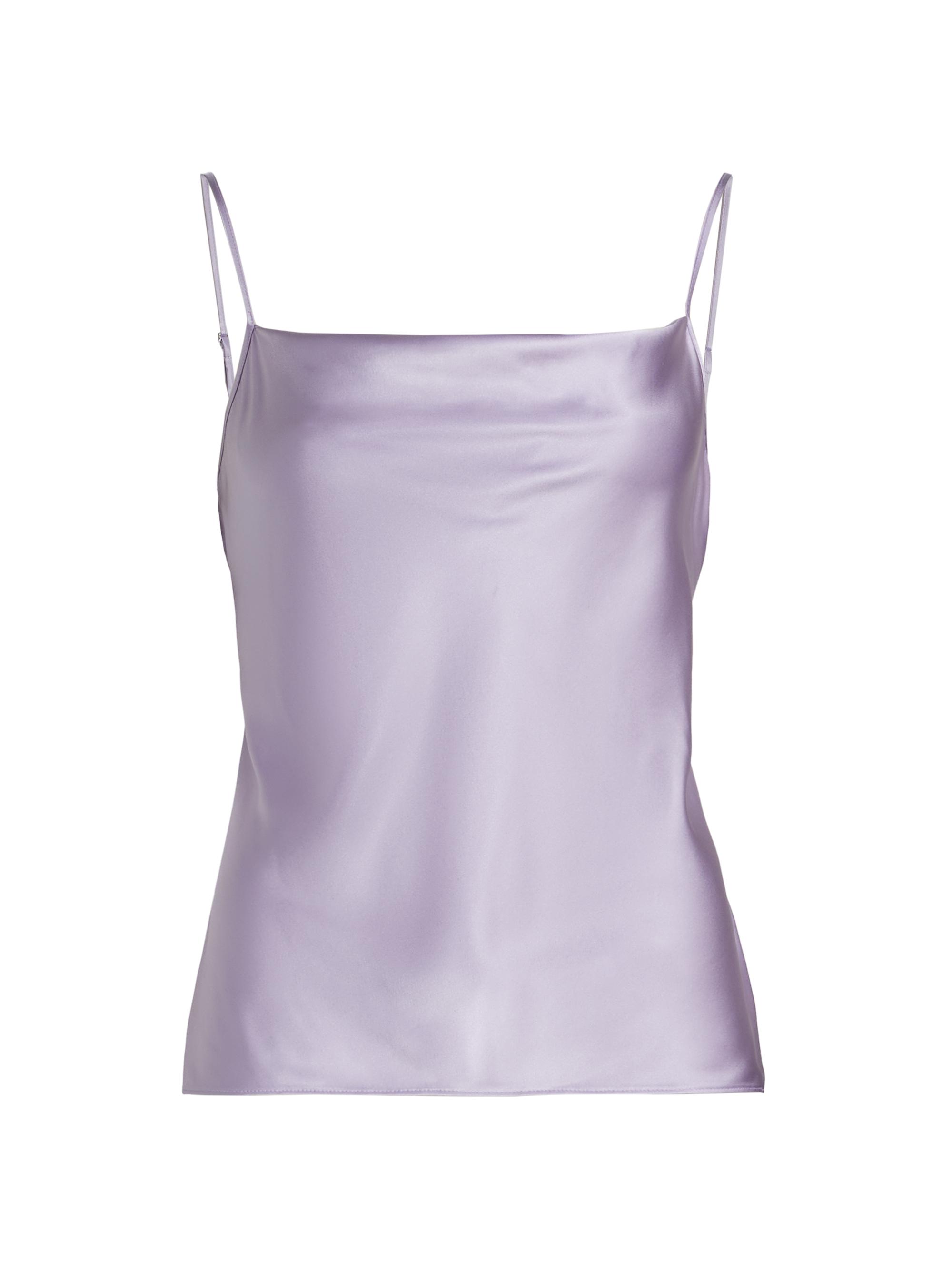 Veronica Beard Women's Sola Satin Cowlneck Top - Soft Lilac