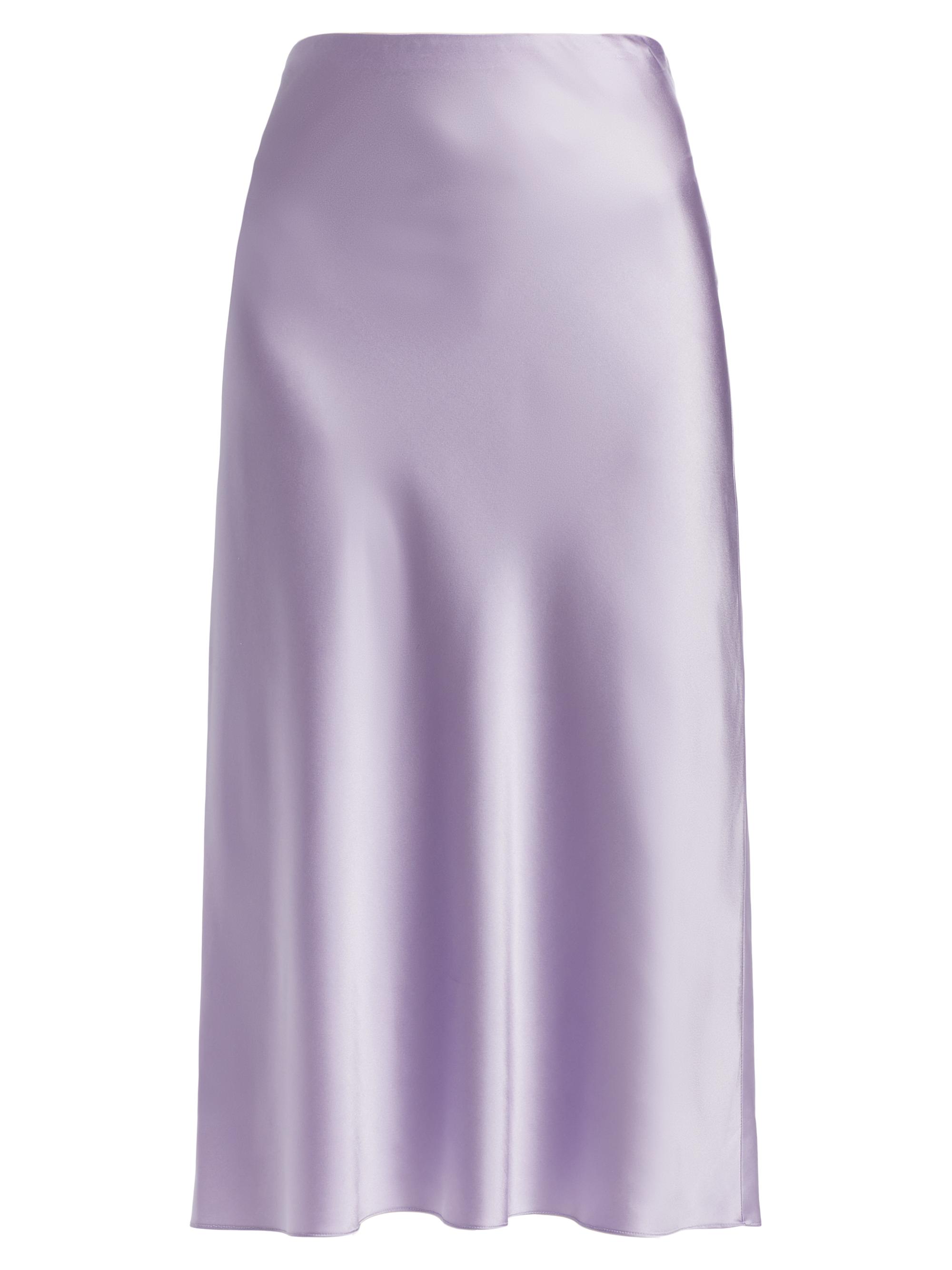 Veronica Beard Women's Clover Satin Midi-Skirt - Soft Lilac