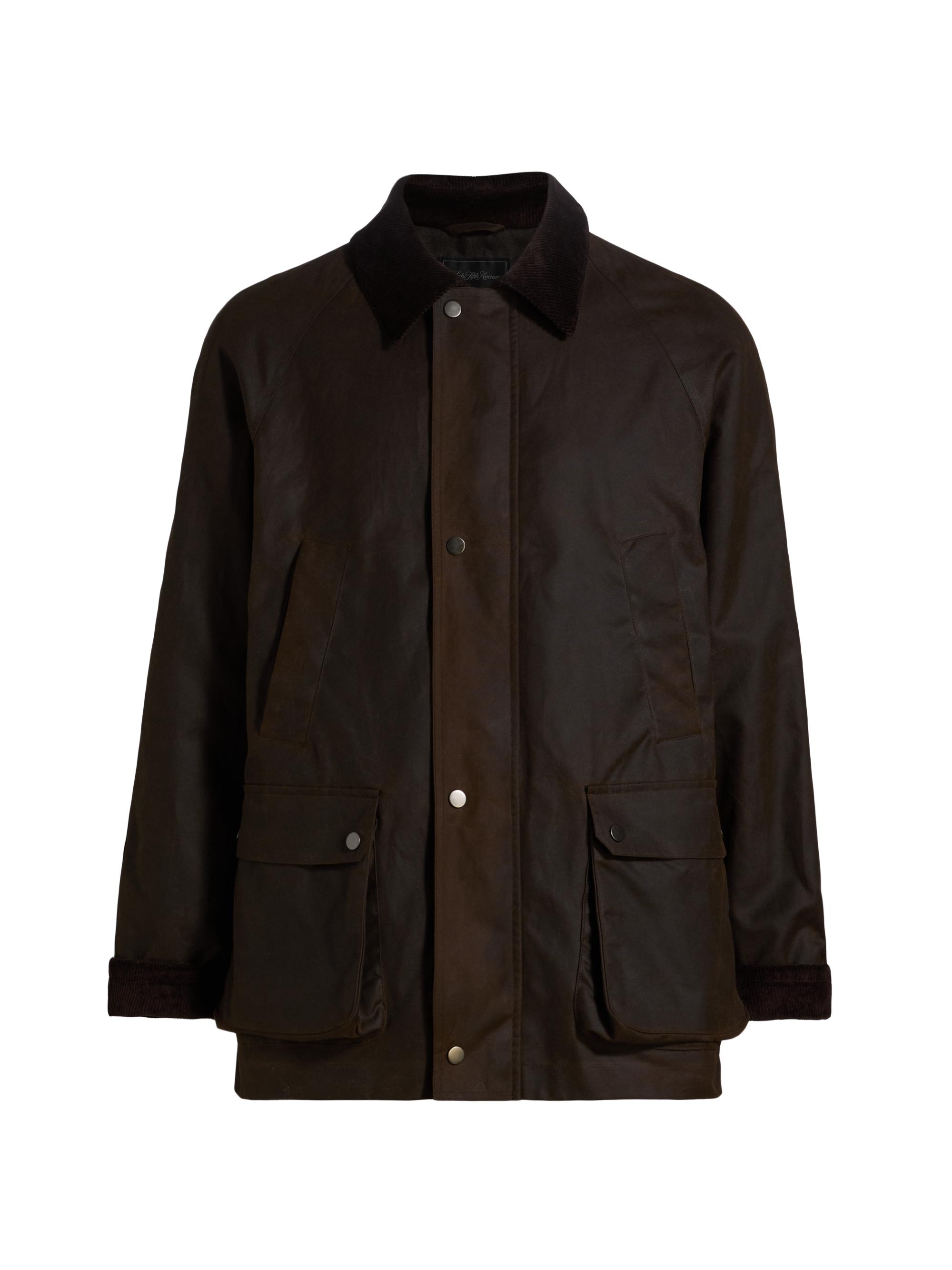 Saks Fifth Avenue Men's COLLECTION British Waxed Cotton Canvas Jacket - Brown