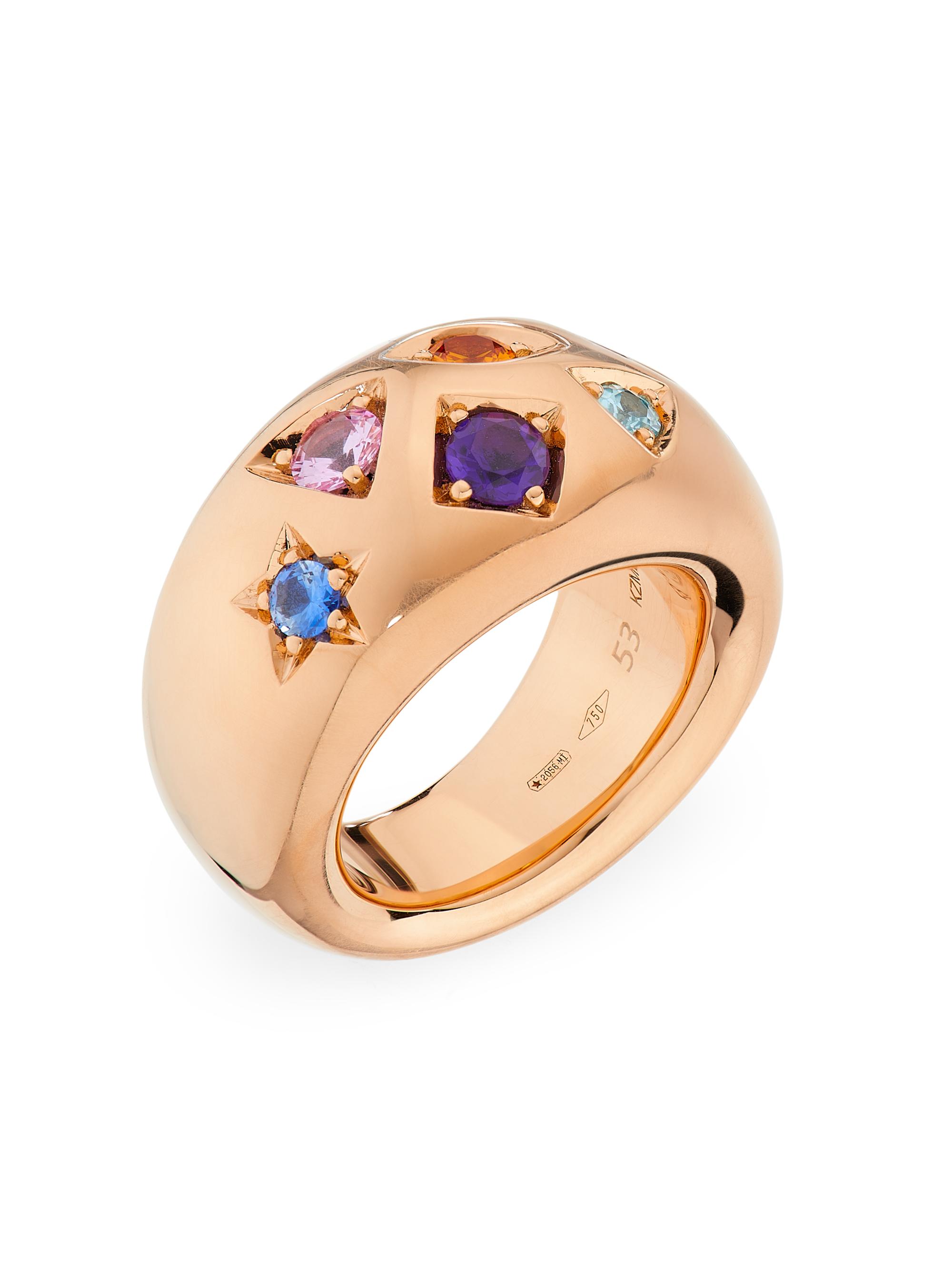 Pomellato Women's Iconica 18K Rose Gold & Multi-Gemstone Ring - Rose Gold